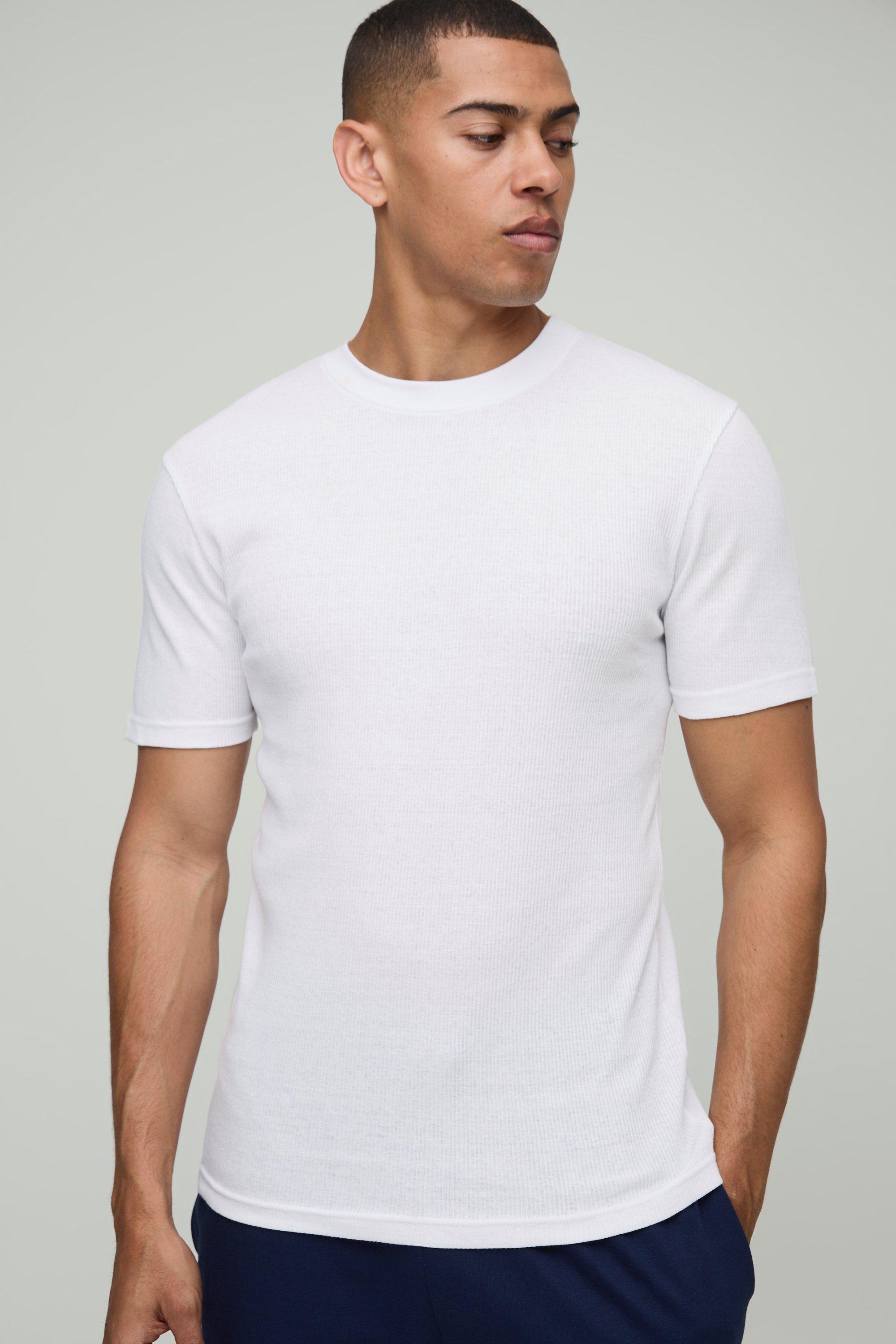 Muscle Fit Ribbed T-shirt