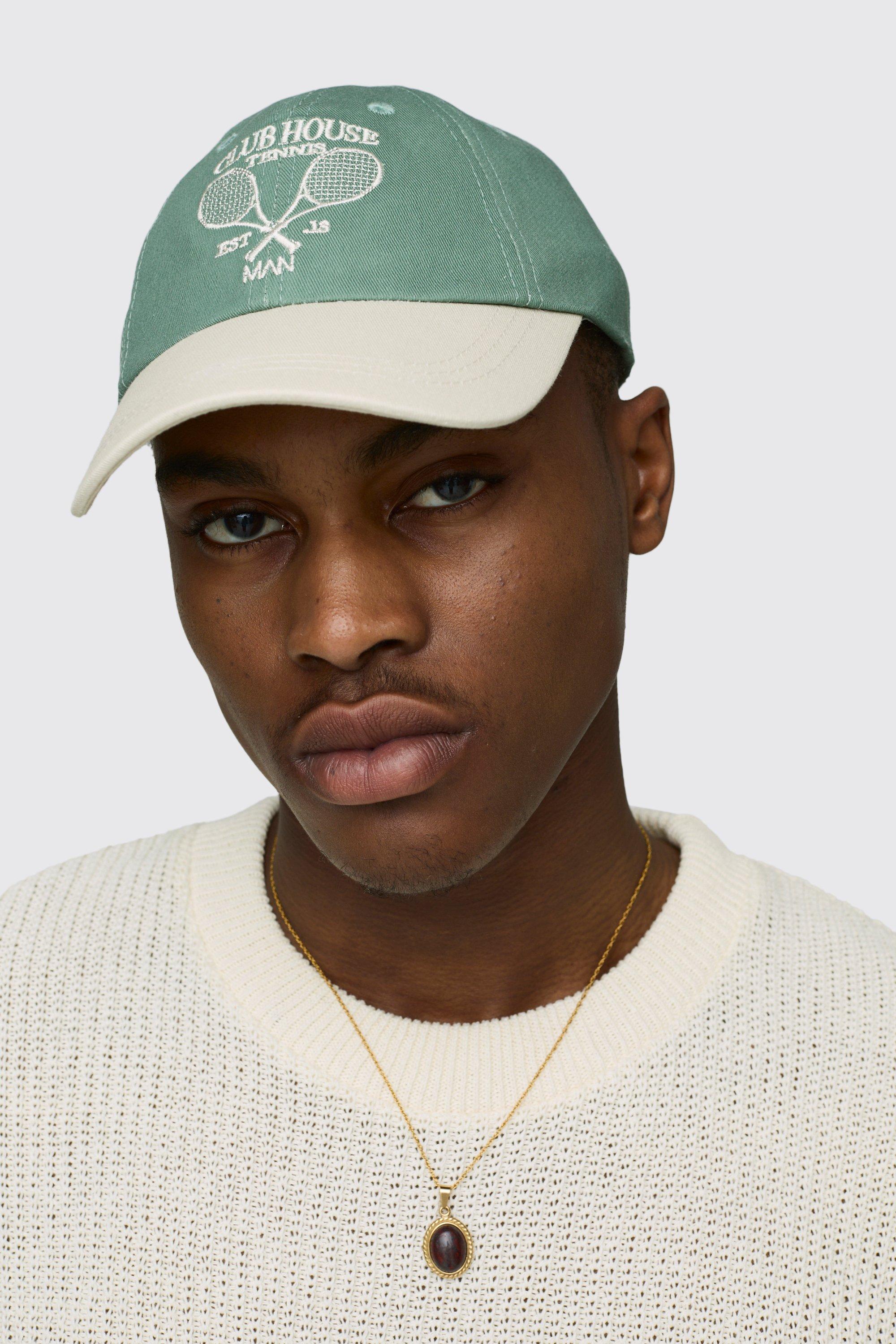 Boohoo Geborduurde Tennis Pet, Green