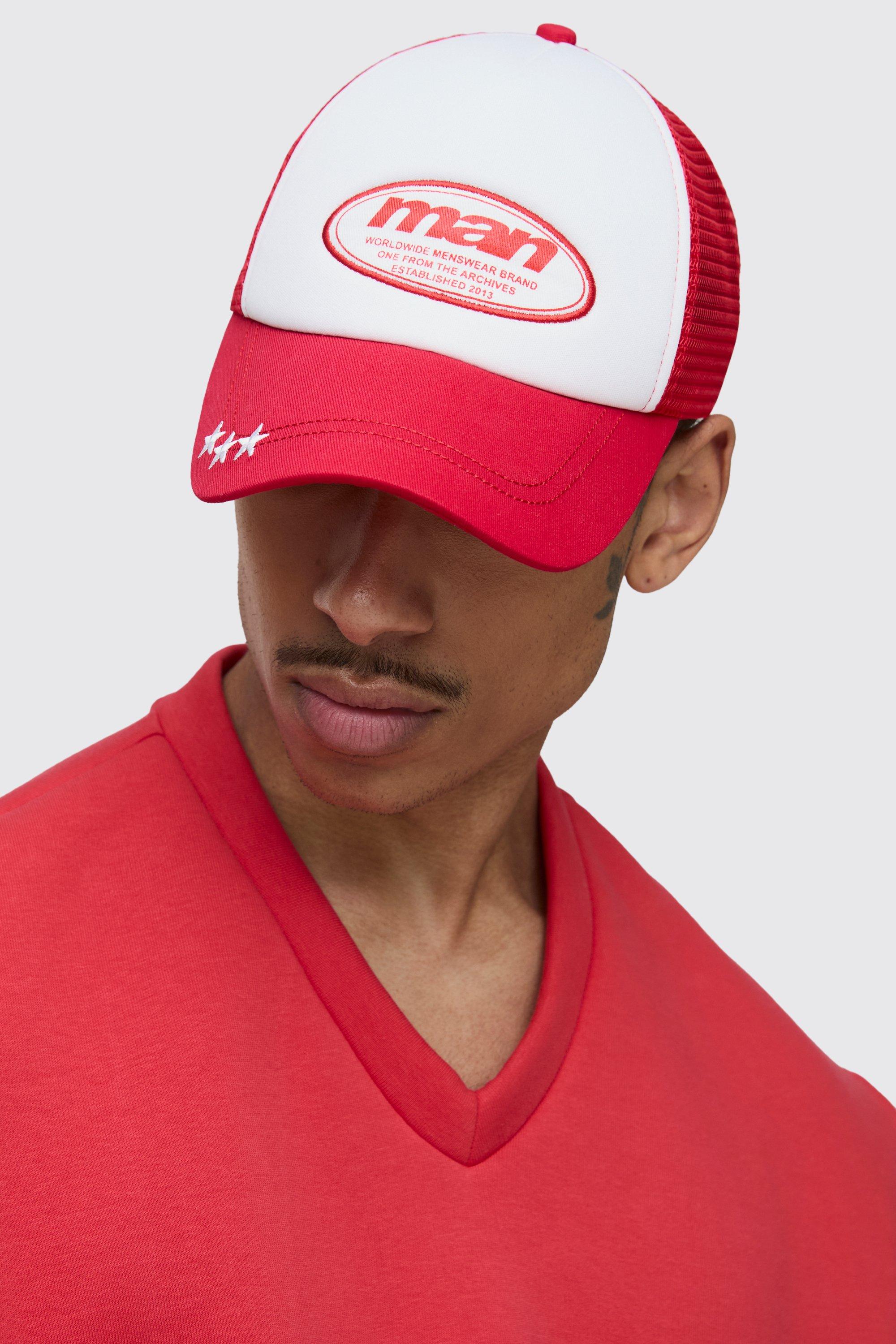 Boohoo Man Trucker Pet Met Schuim, Red