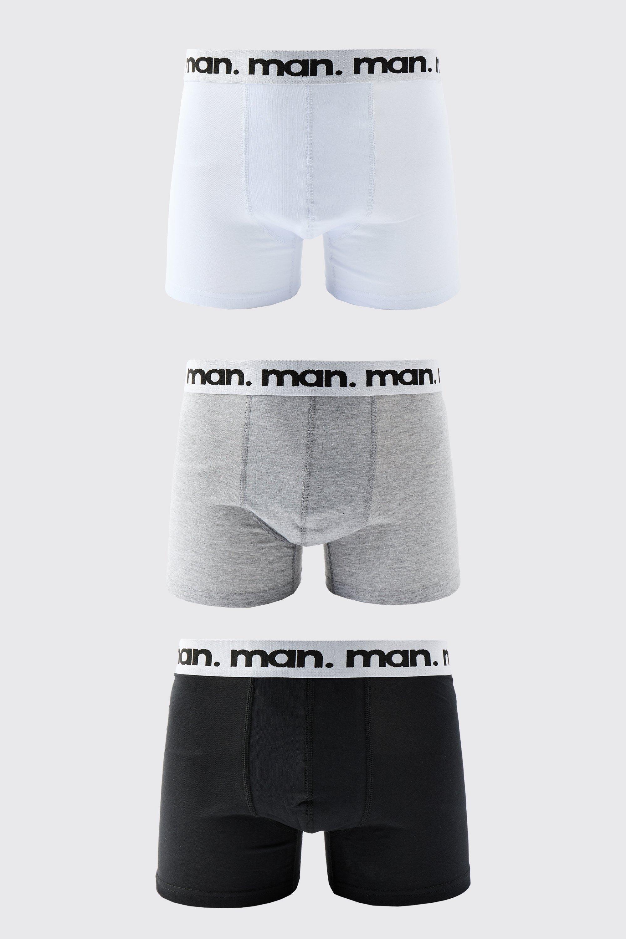 Mens 3 Pack Man Multi Coloured Boxers, Multi