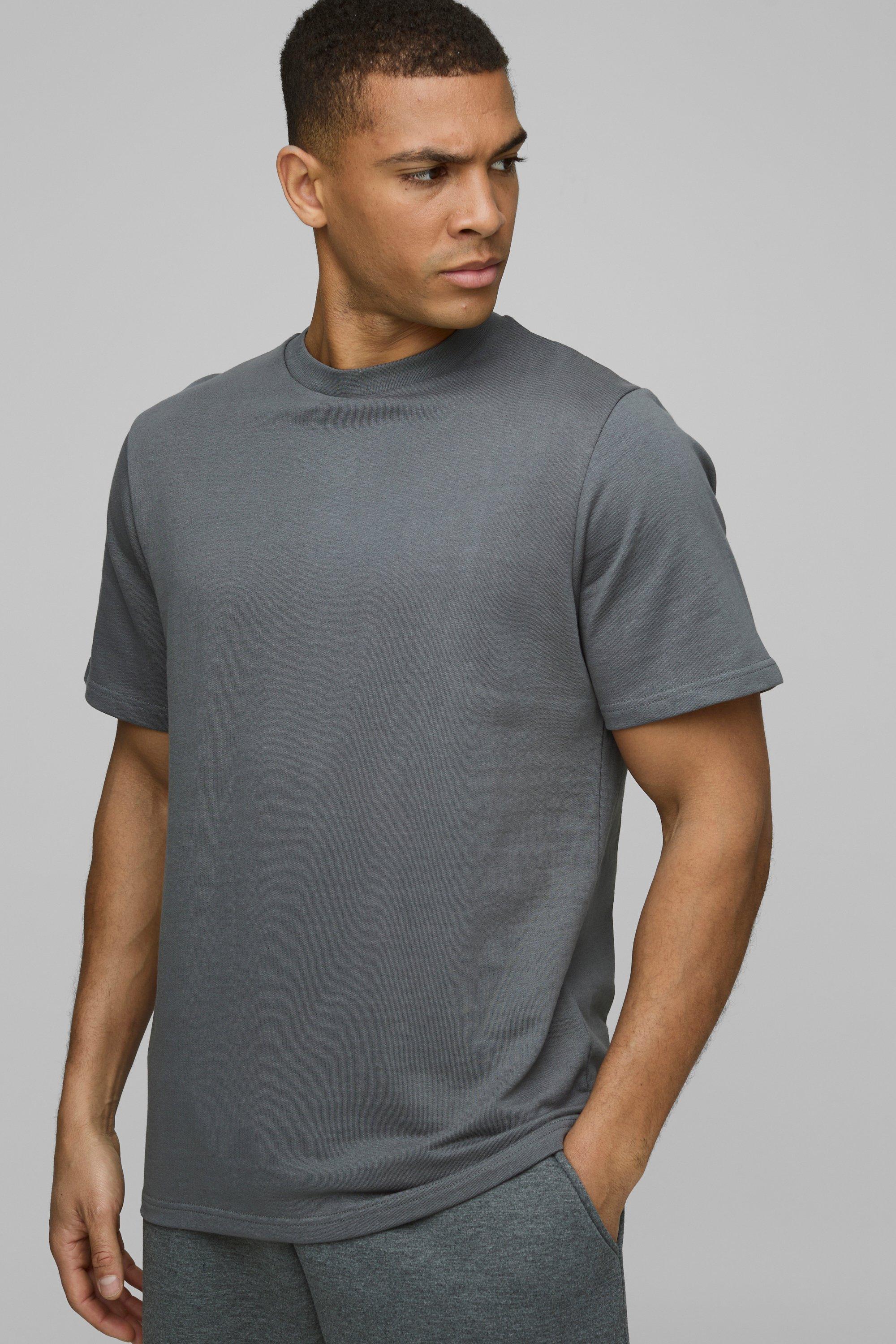 ◆ boohoo ◆ シームレス マッスルフィット Tシャツ / charcoal ゼブラ柄スプレー風ぼかしプリントTシャツ｜Tシャツ｜ニコル