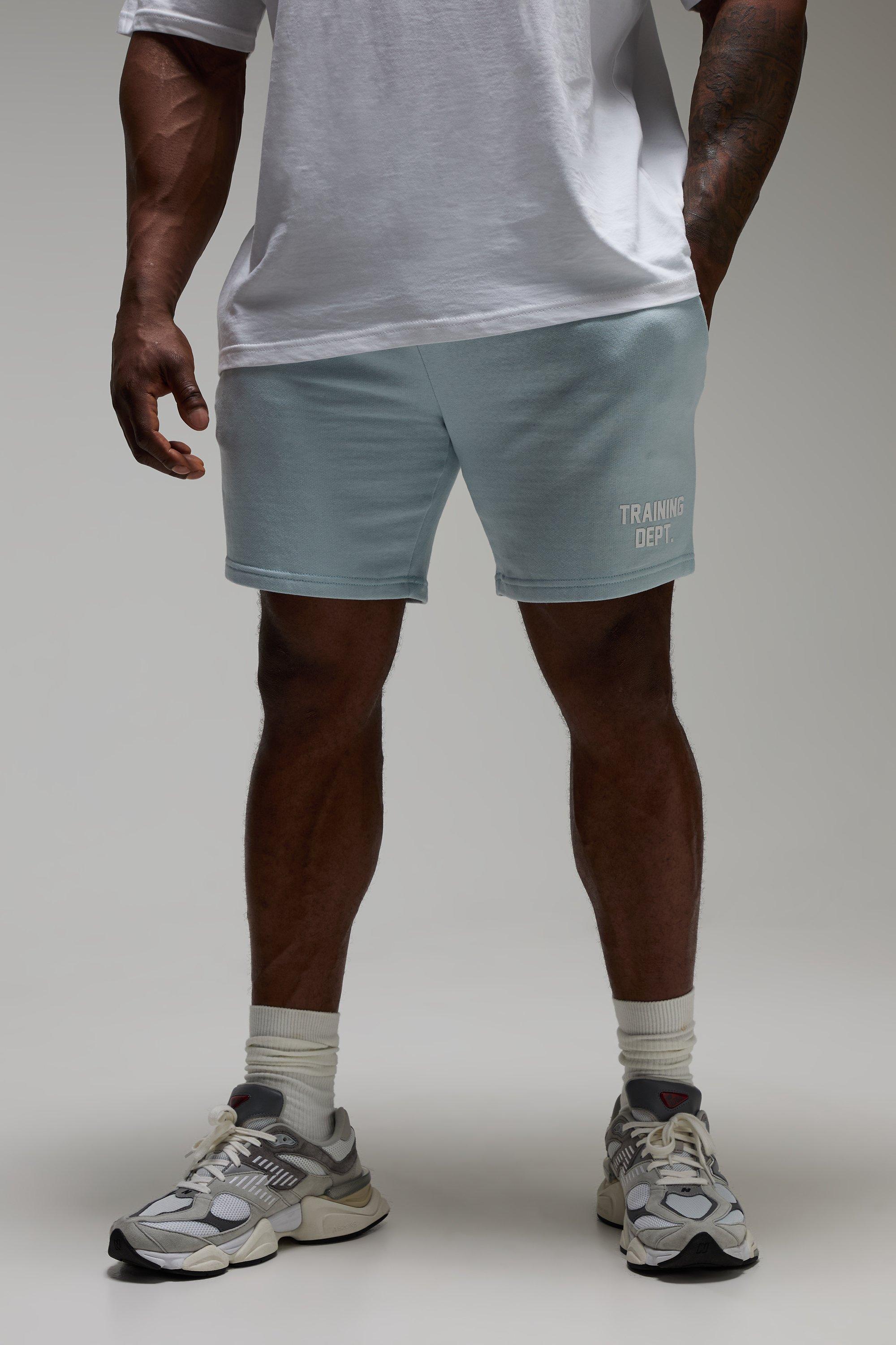 Mens Blue Training Dept Regular Fit 7inch Shorts, Blue