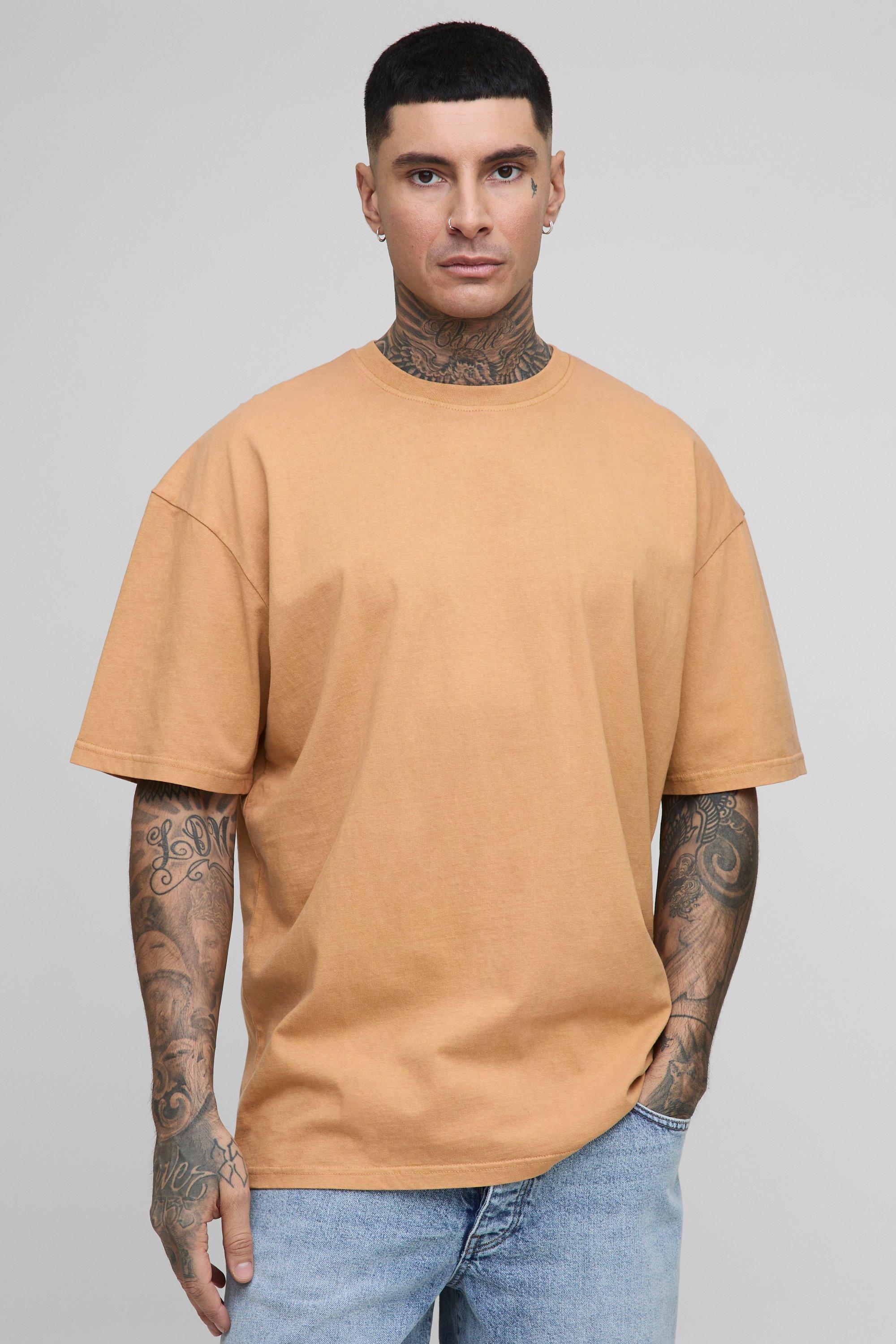◆ boohoo ◆ レギュラーパフォーマンス Tシャツ / orange Men's Orange T Shirts | boohooMAN USA