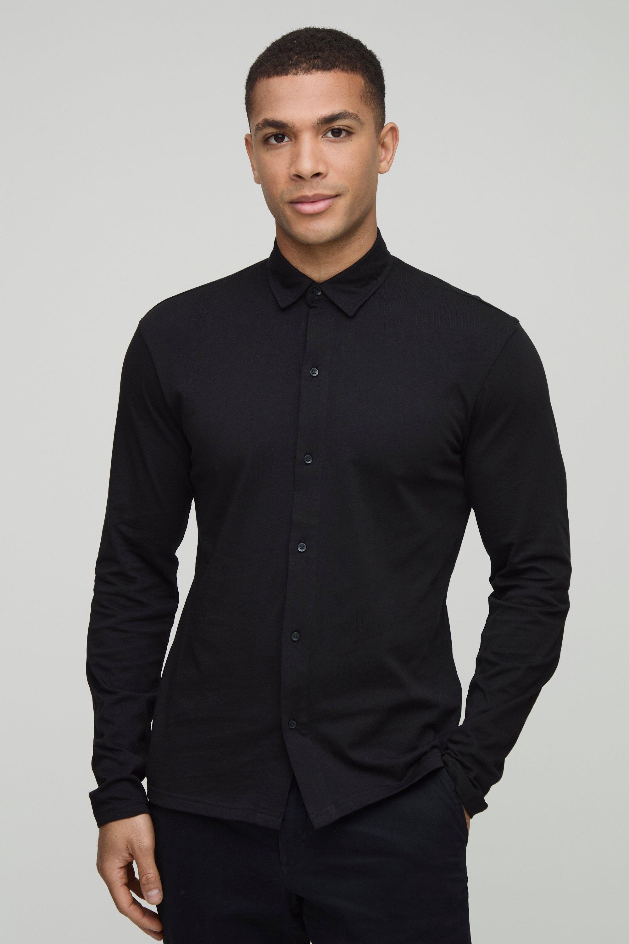 Slim Fit Jersey Long Sleeve Shirt