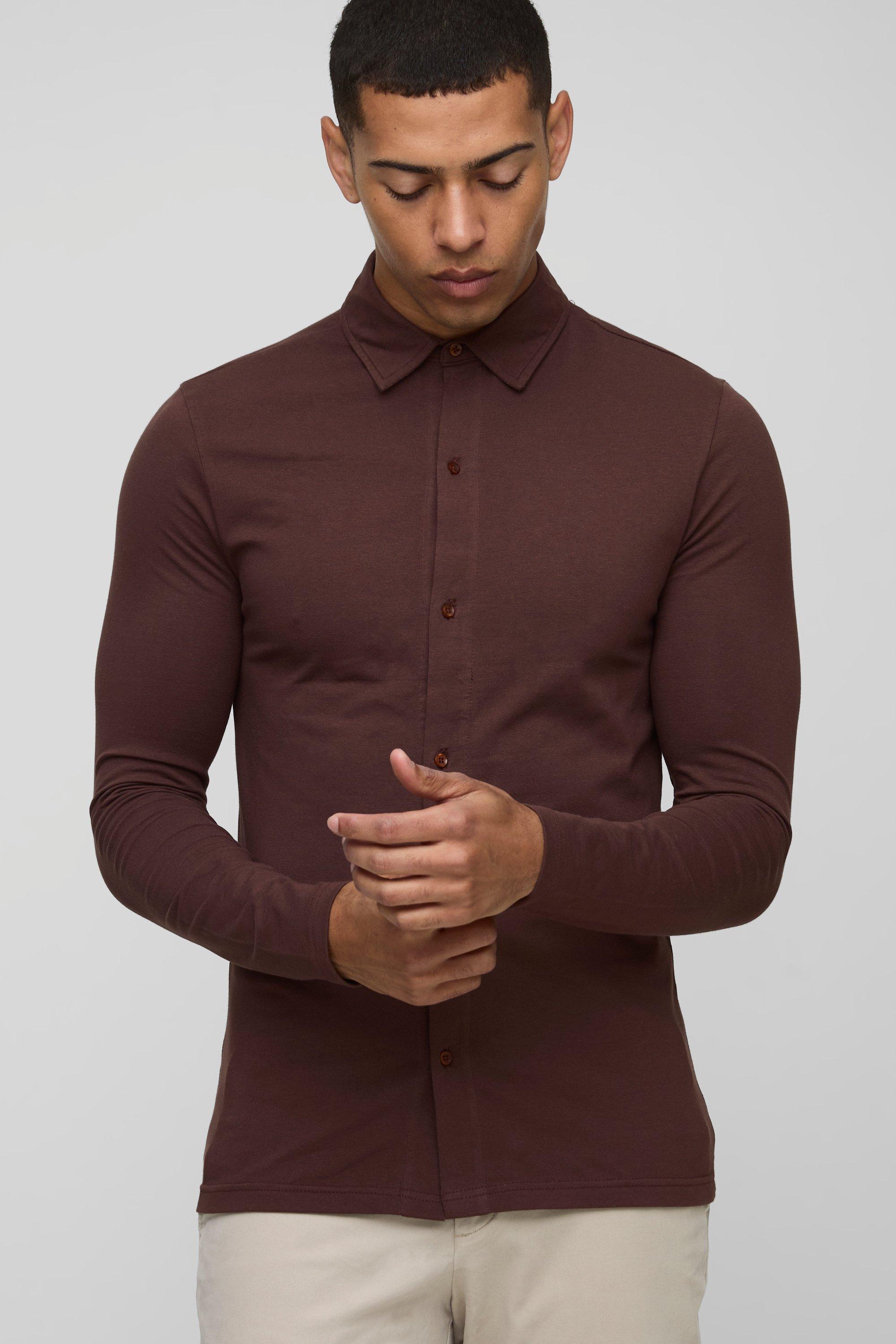 Stretch Fit Jersey Long Sleeve Shirt