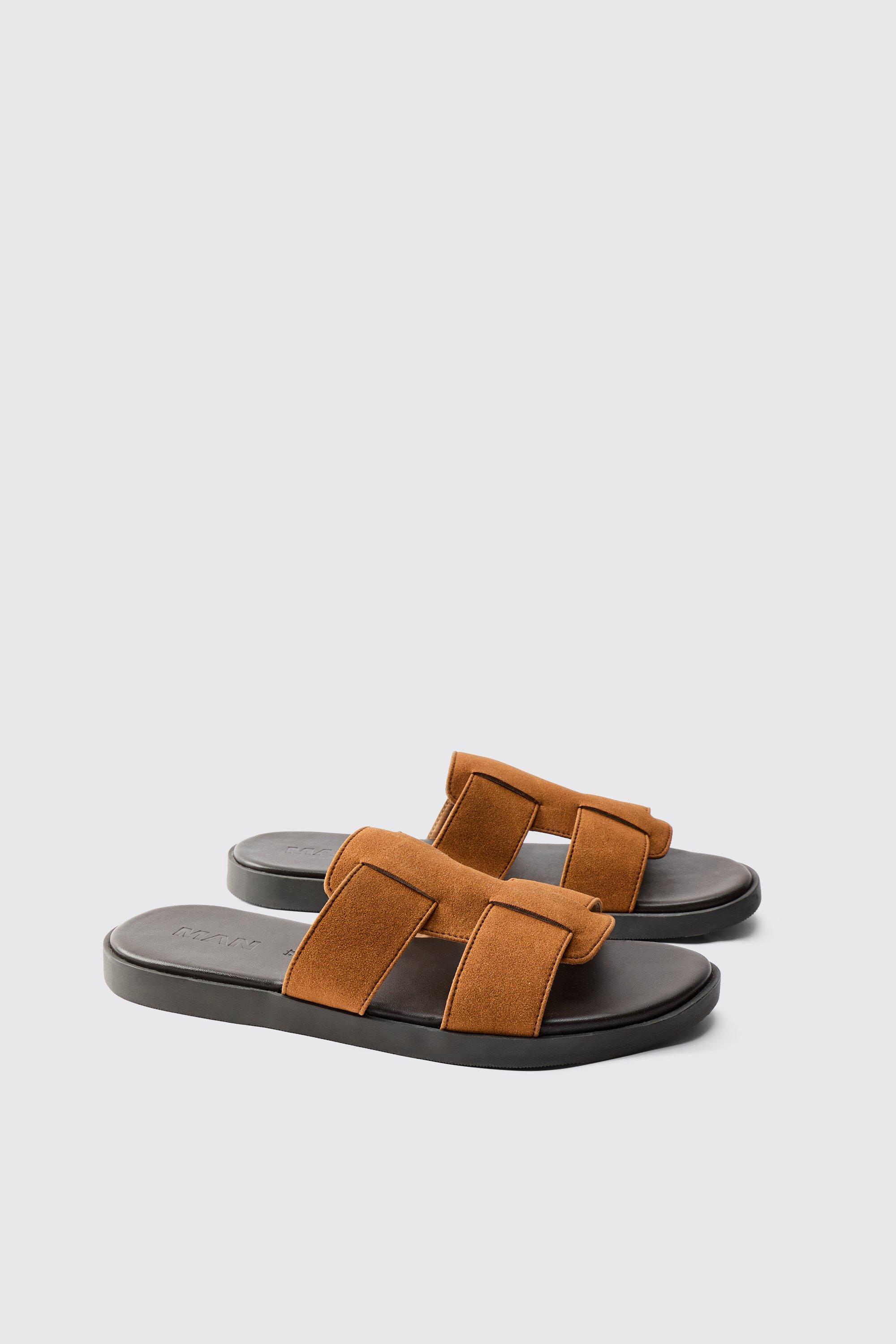 Boohoo Geweven Nepleren Sandalen, Tan