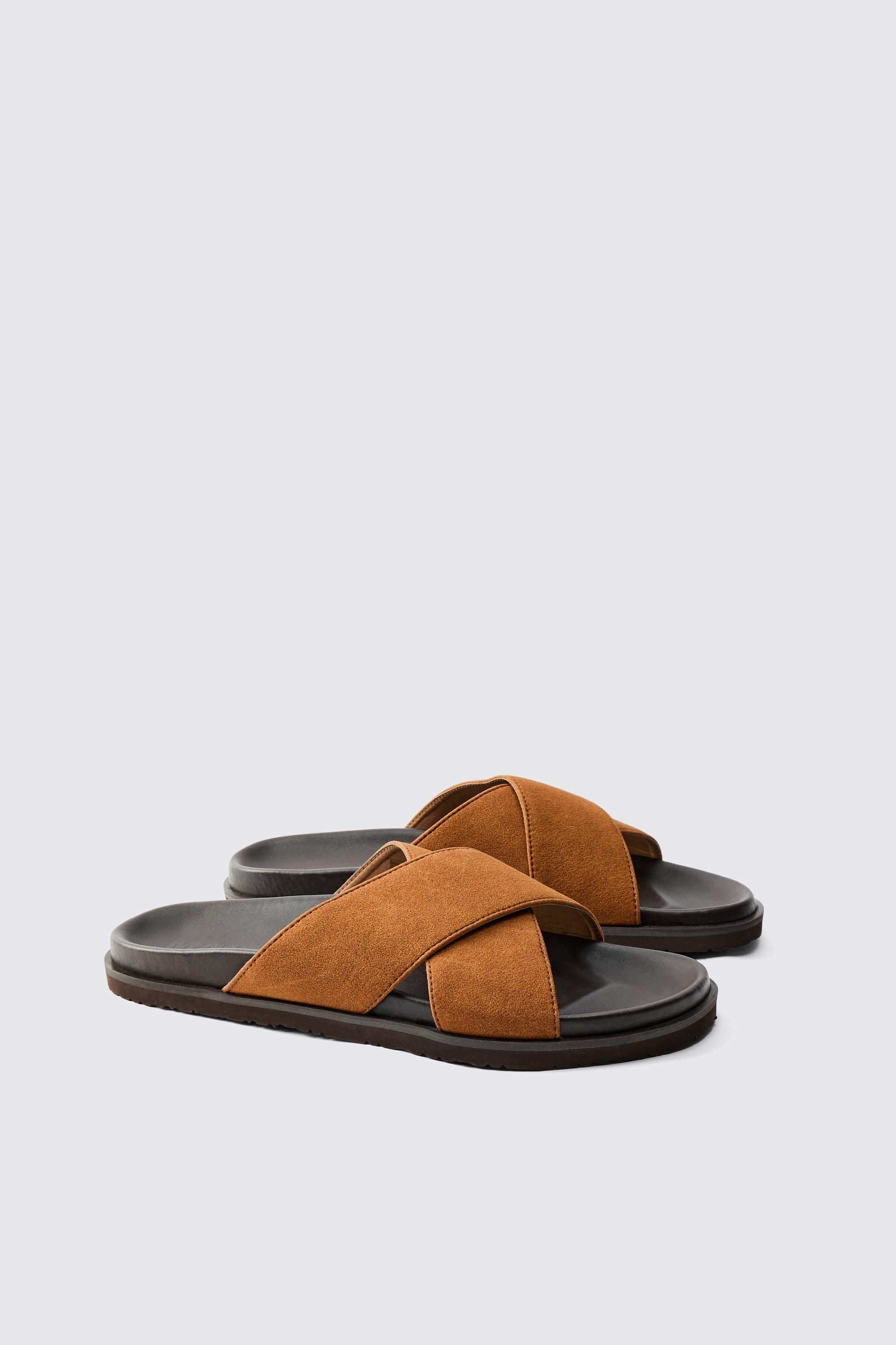 Boohoo Geweven Nepleren Sandalen, Tan