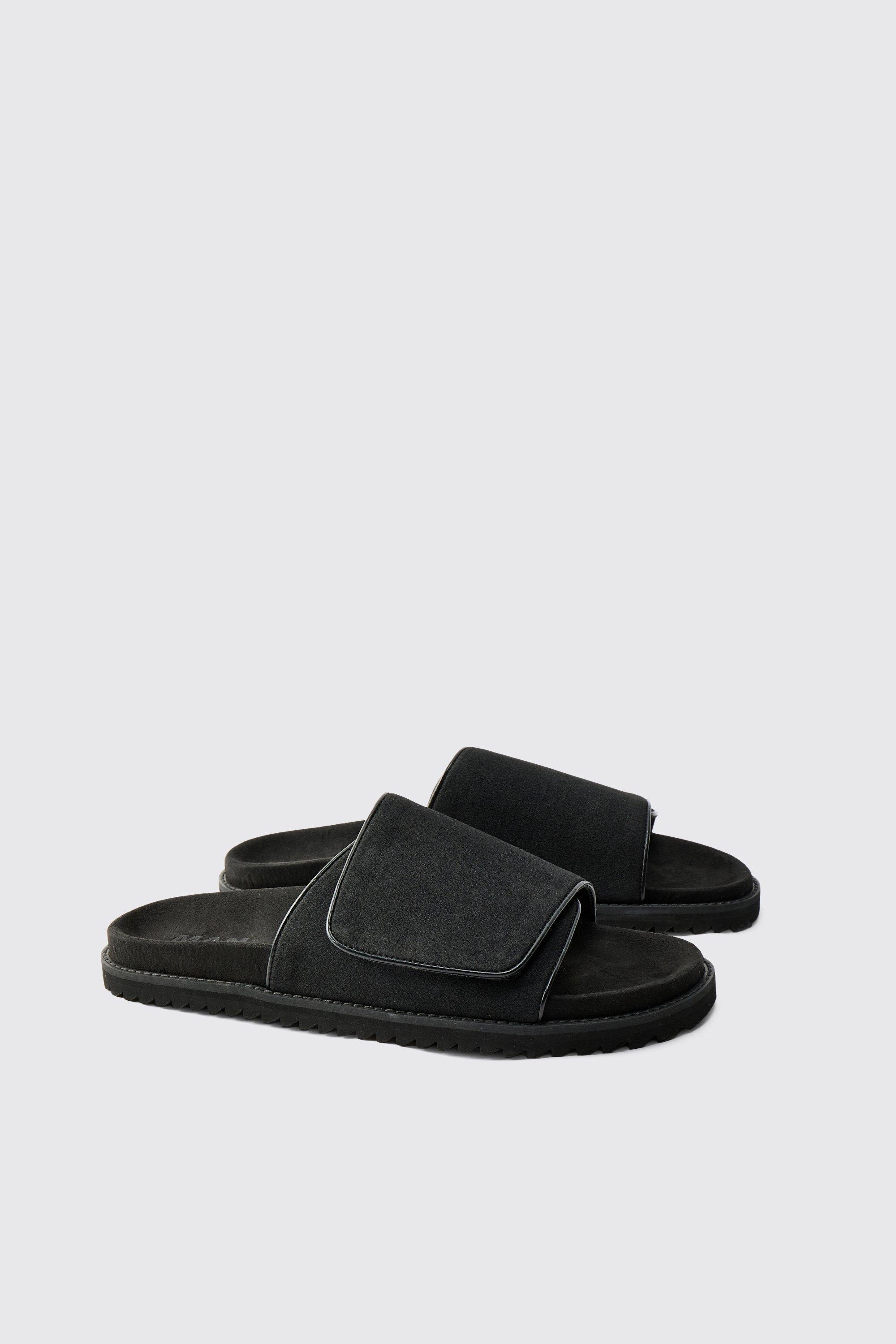 Boohoo Nep Suède Sandalen, Black