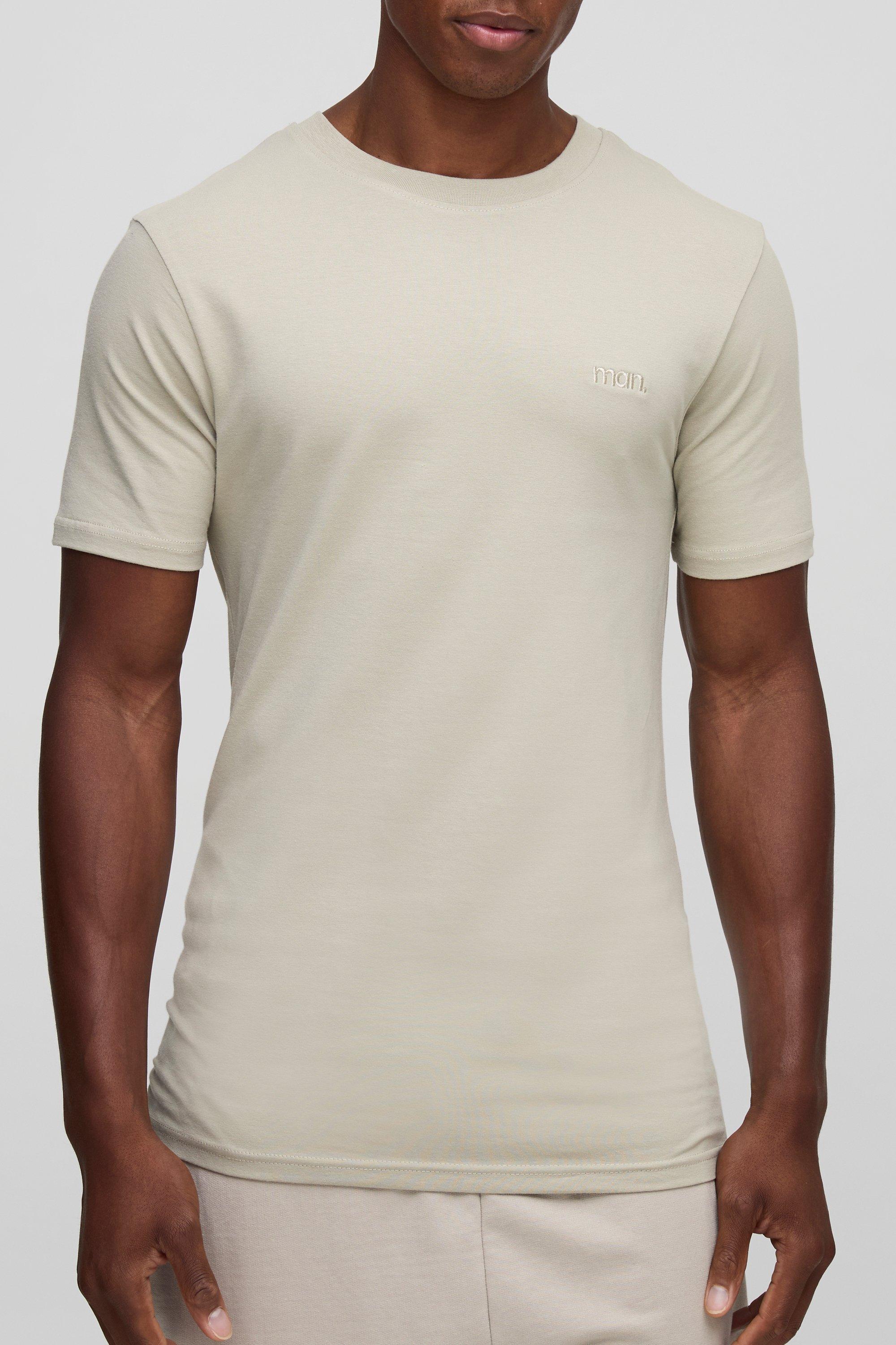 Image of UOMO. T-shirt a girocollo Basic attillata, Verde