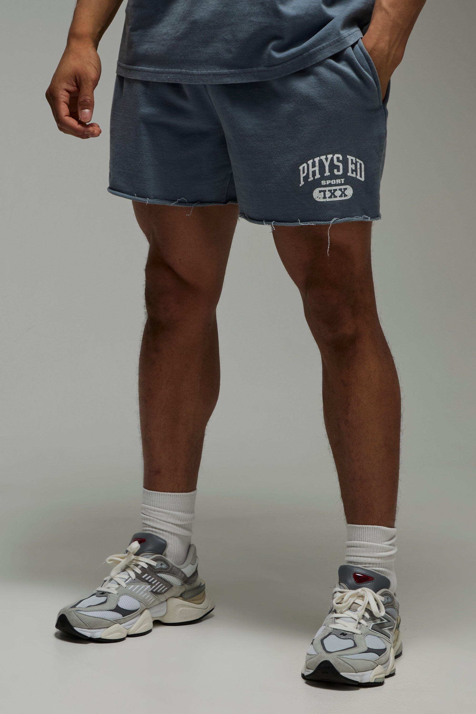 Mens Tan MAN Active Phys Ed Regular Fit Washed 5inch Short, Tan