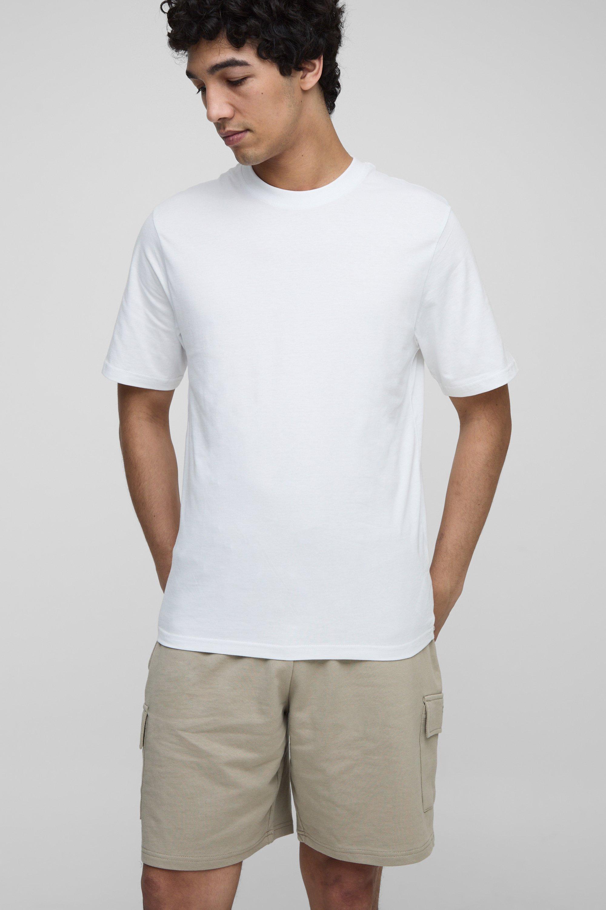 Mens Green Regular Fit MAN. Embroidered T-Shirt and Cargo Short Set, Green