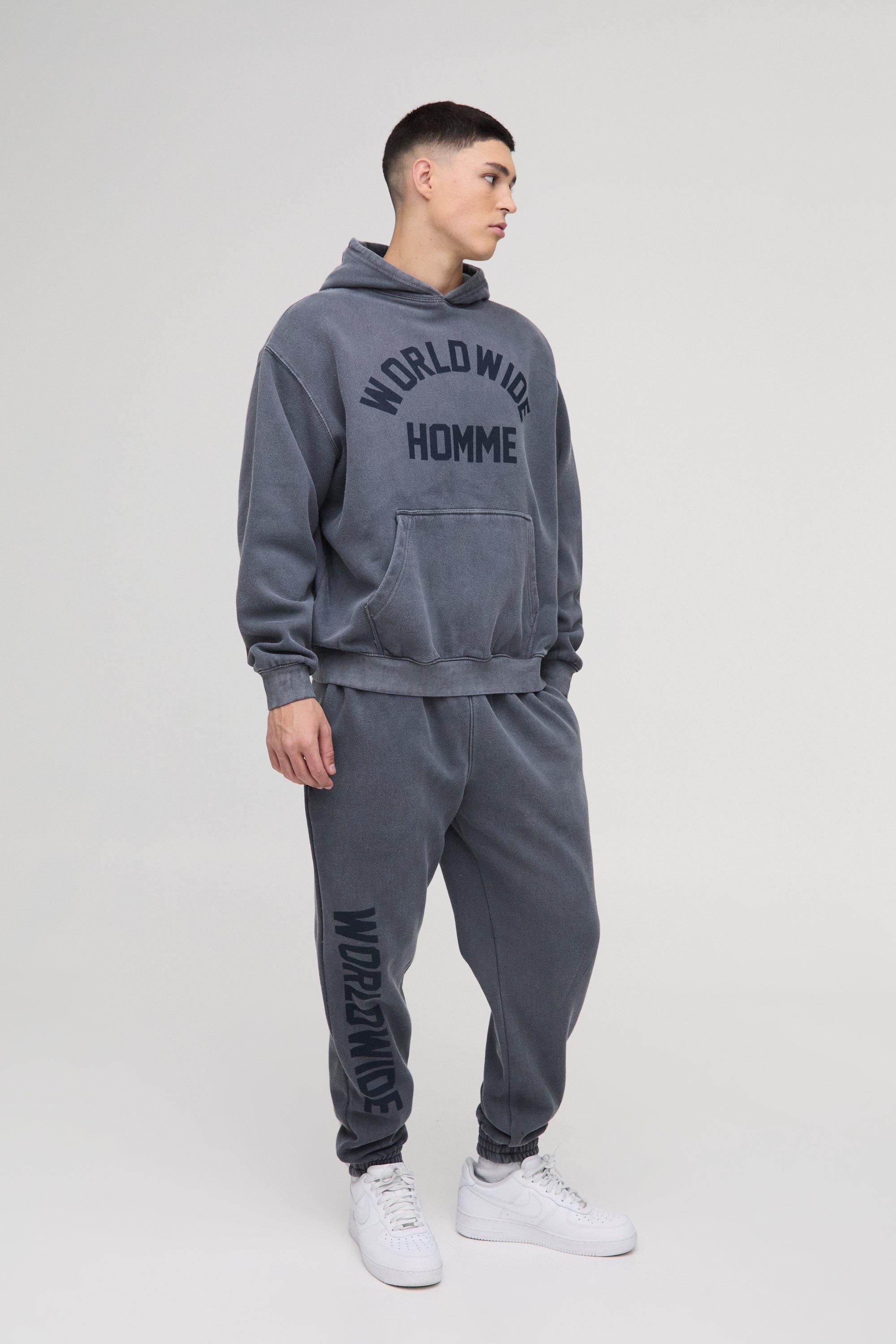 boohoo☆MAN WASHED HOMME プリント ジップスルー フーディ bmm60161_dusty blue_xl?w=537&