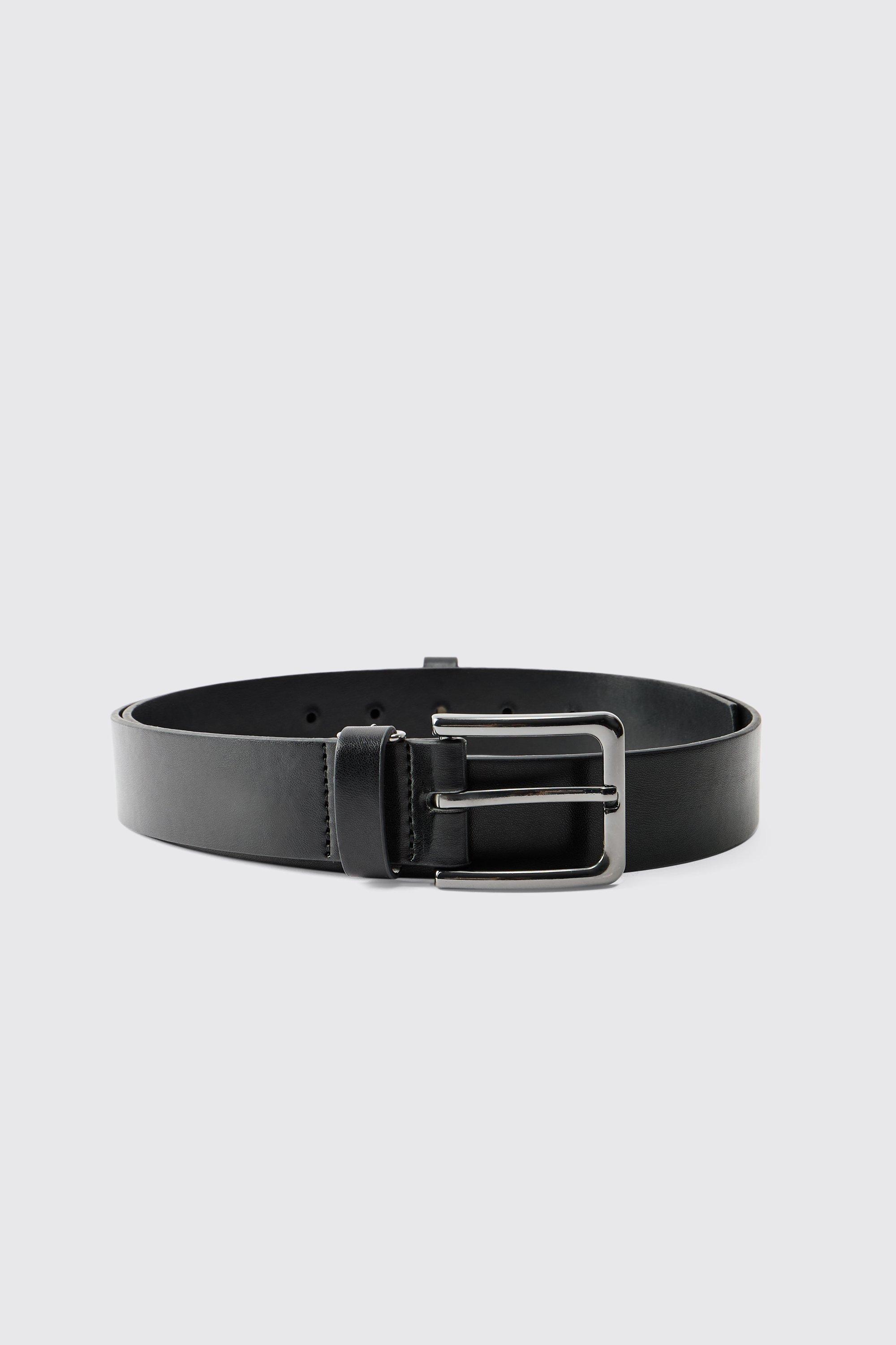 Boohoo Geweven Nepleren Riem Met Ketting, Black