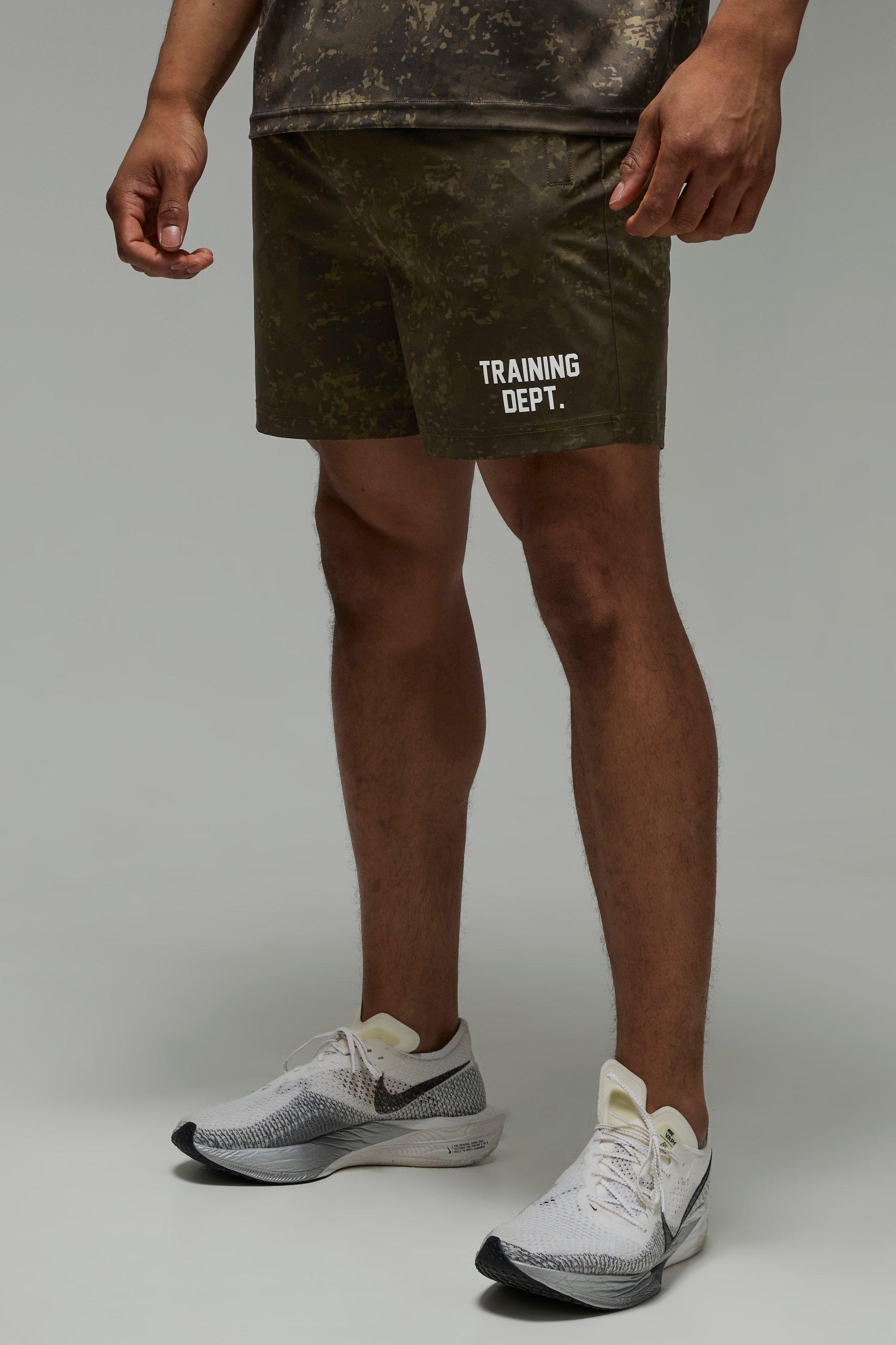Mens Multi Training Dept Regular Fit 5inch Camo Short, Multi