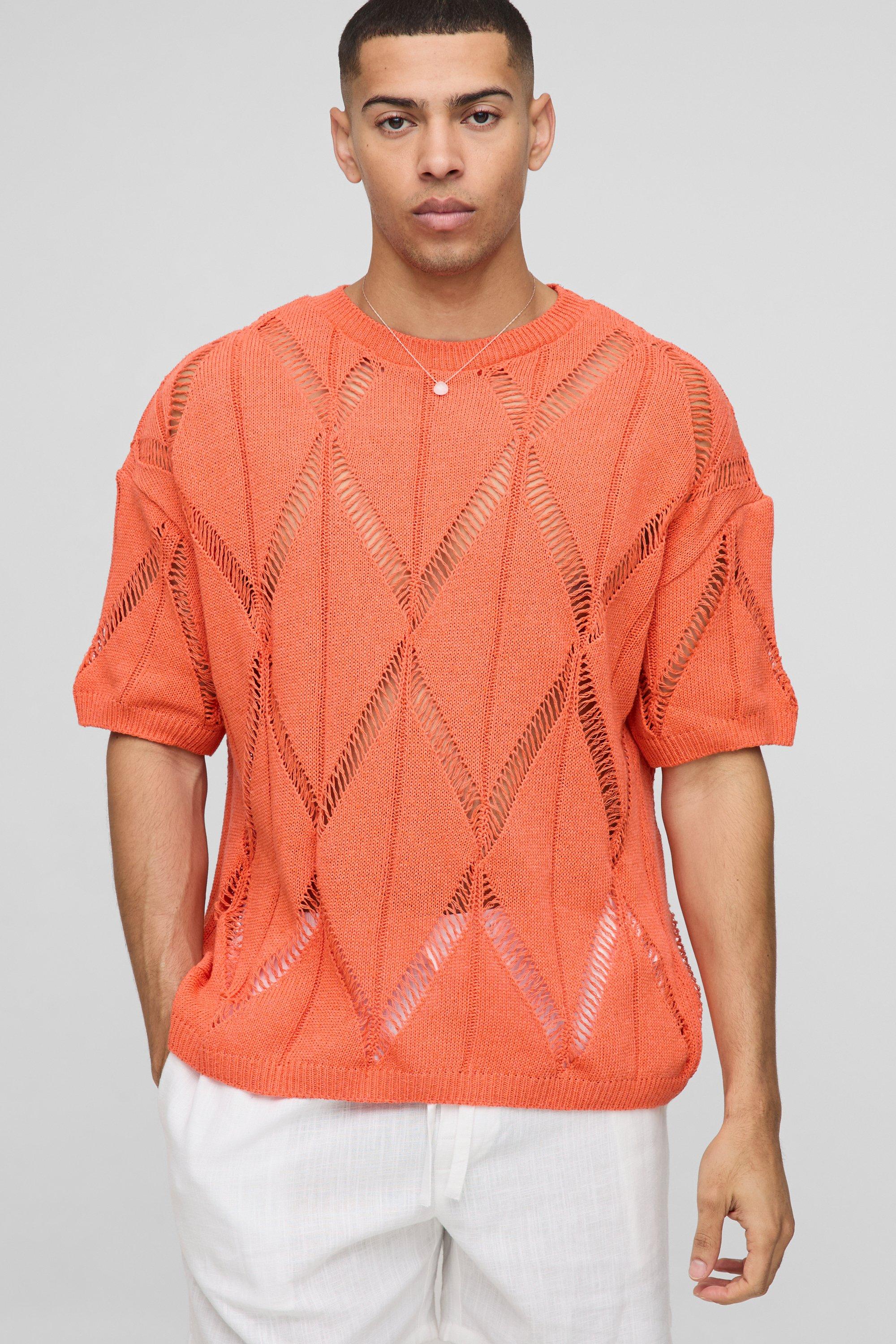 ◆ boohoo ◆ レギュラーパフォーマンス Tシャツ / orange Men's Orange T-Shirts | boohooMAN UK