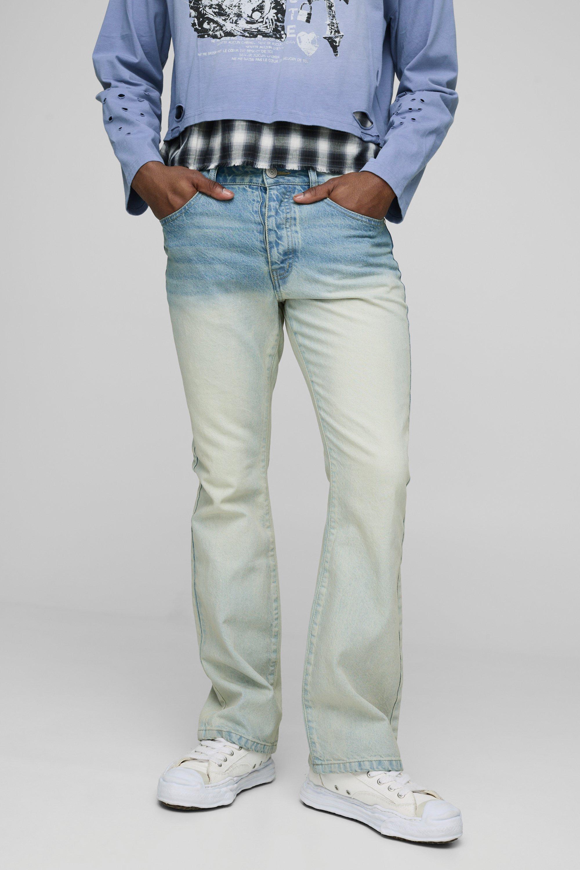 Slim Flared Stonewashed Jeans