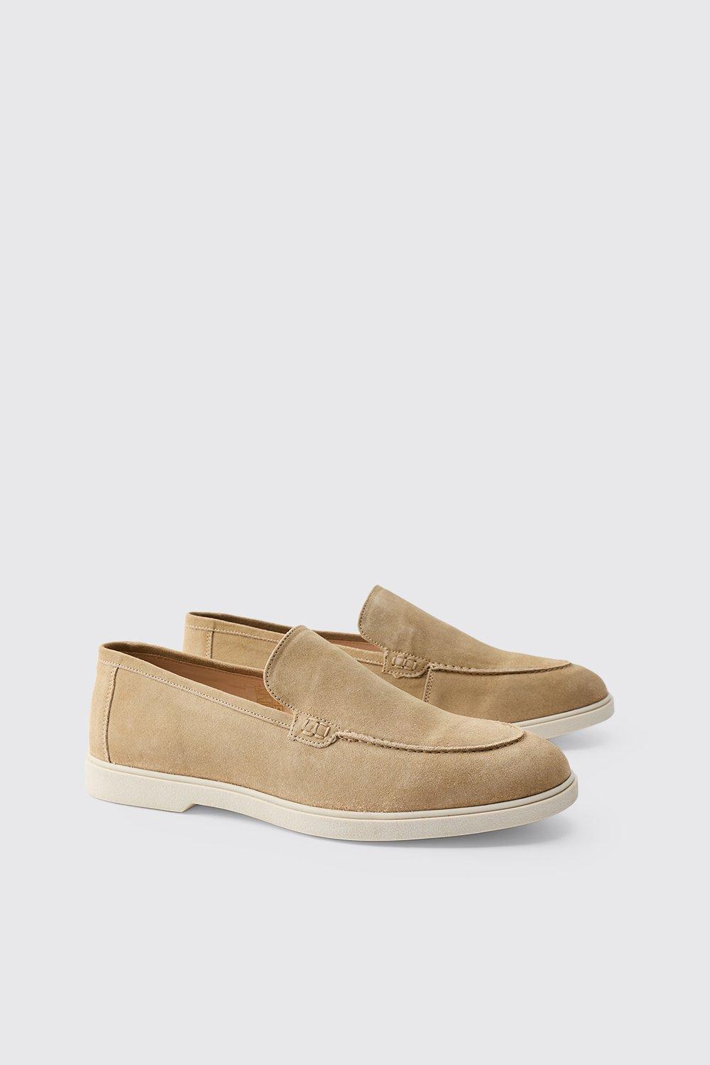 Image of Real Suede Leather Loafer, Beige