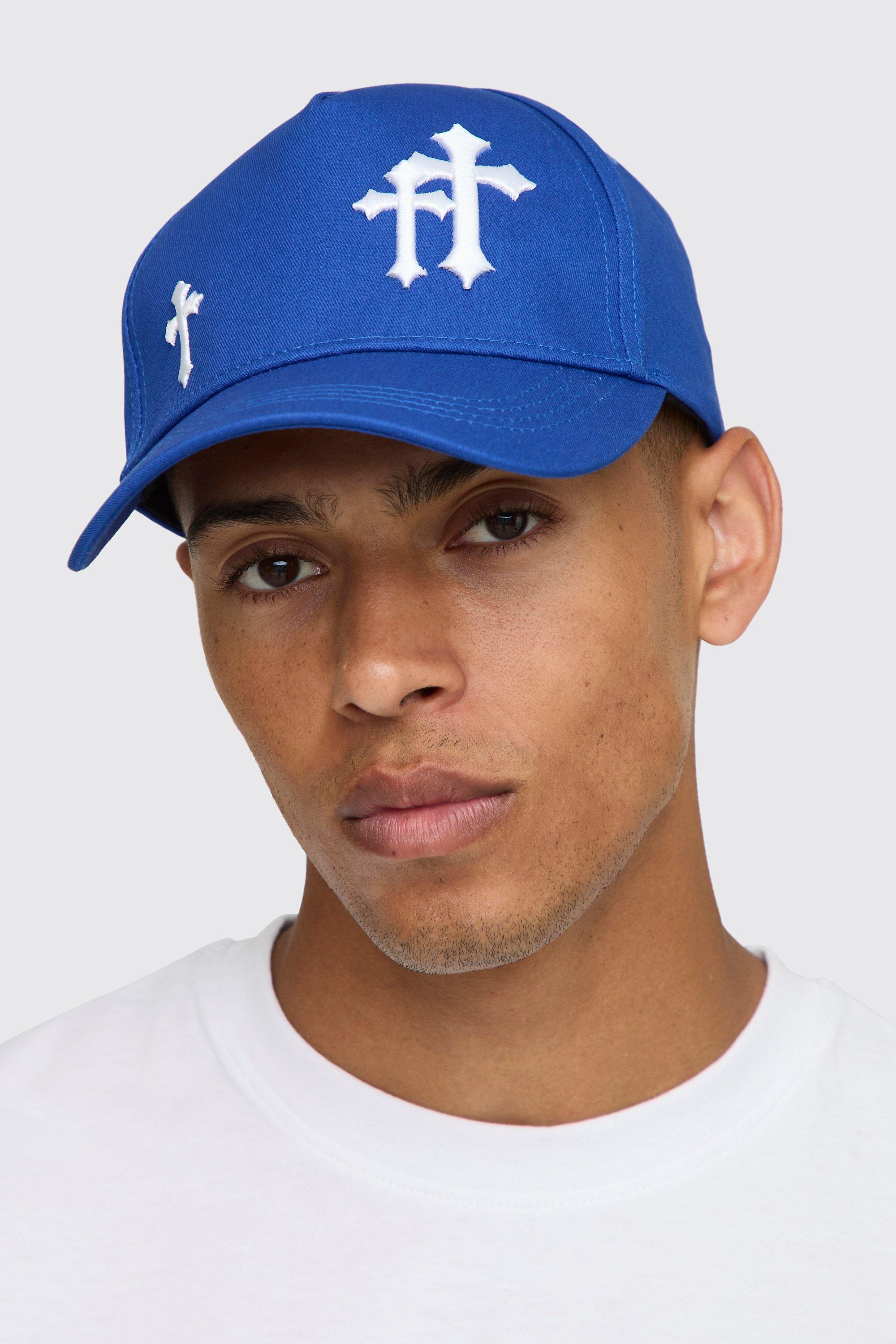 Image of Cappello da baseball a croce, Azzurro