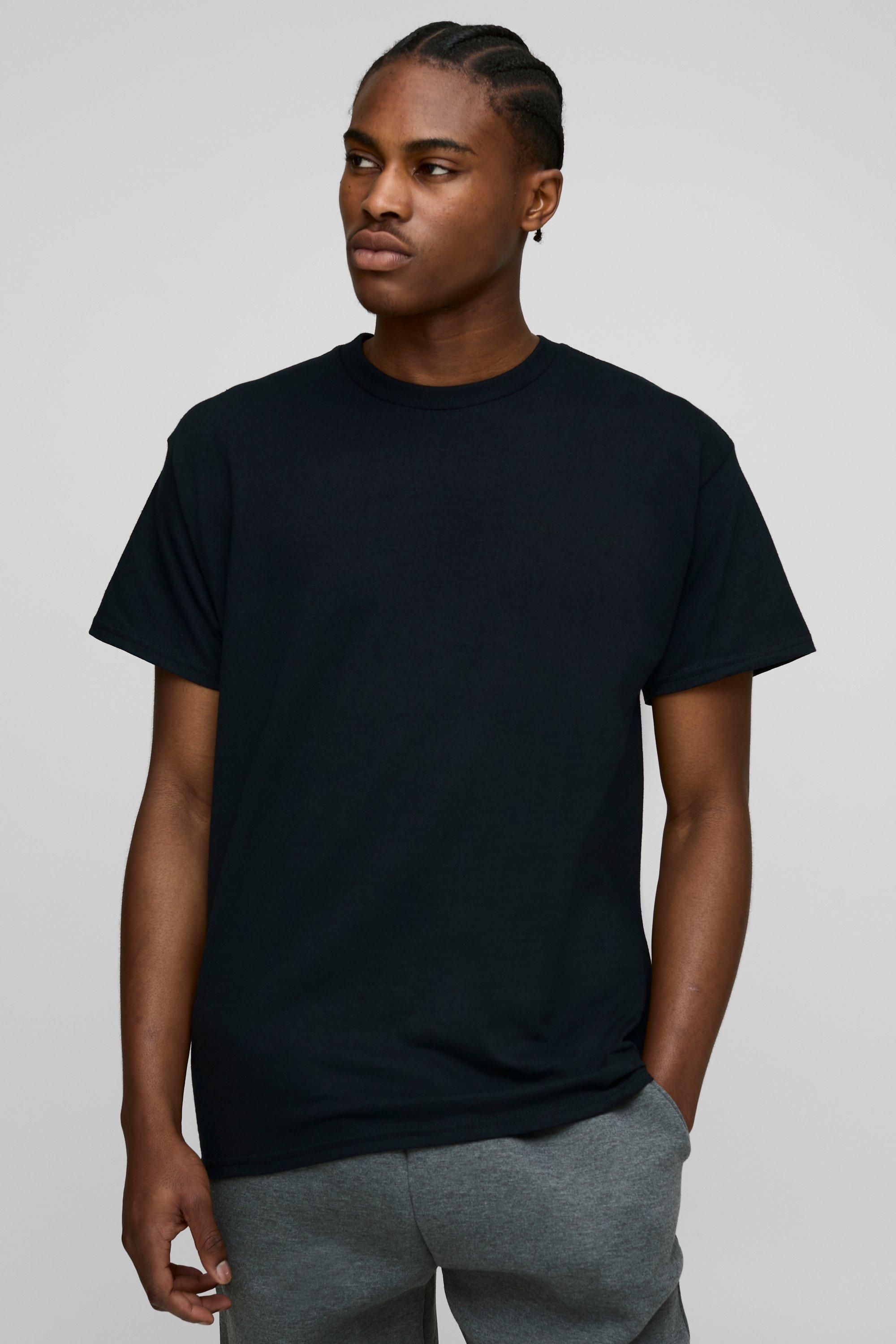 Image of UOMO. T-shirt Basic a girocollo, Nero