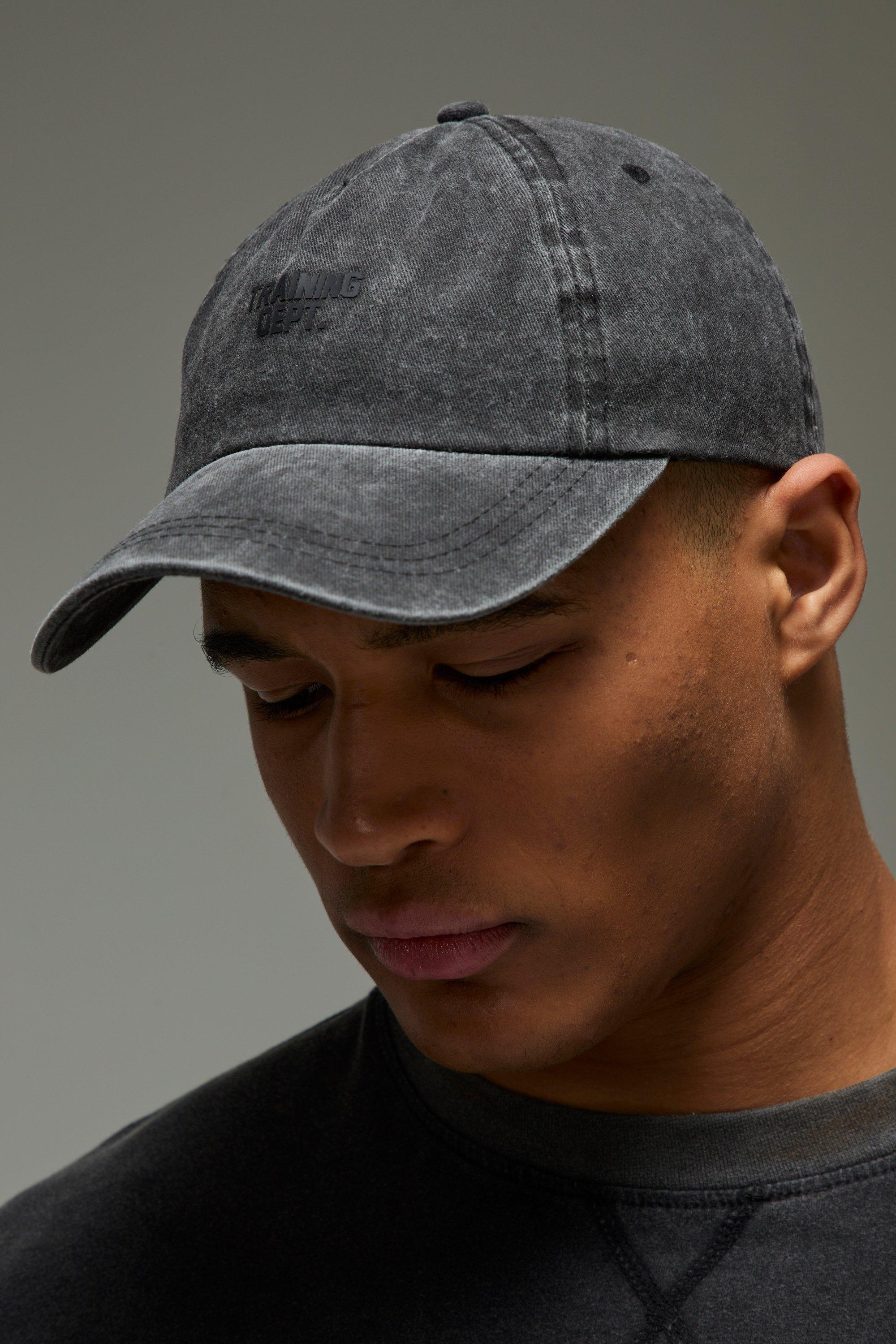 Image of Cappello da baseball slavato Training Dept, Nero
