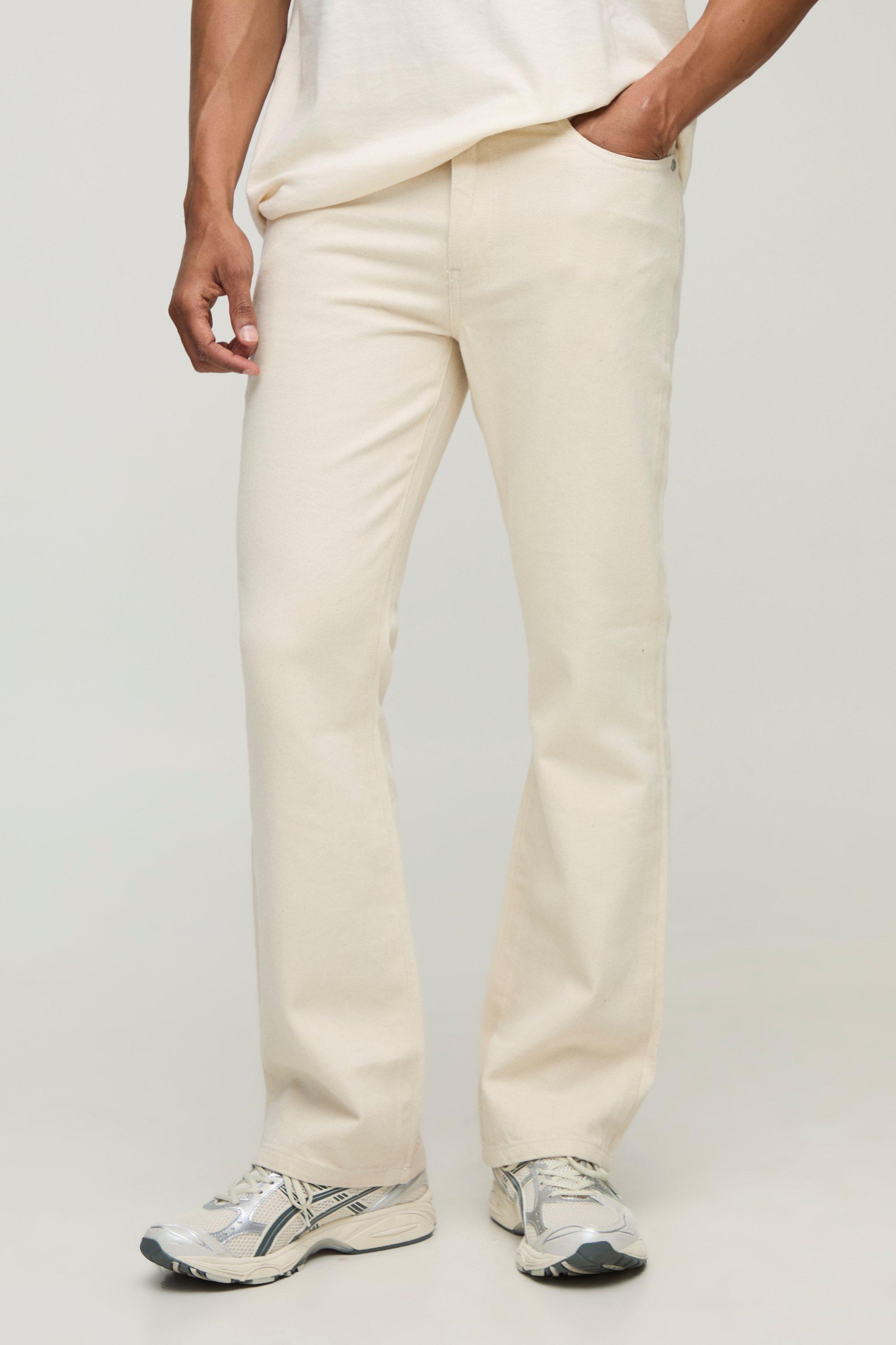 Slim Flared Ecru Jeans