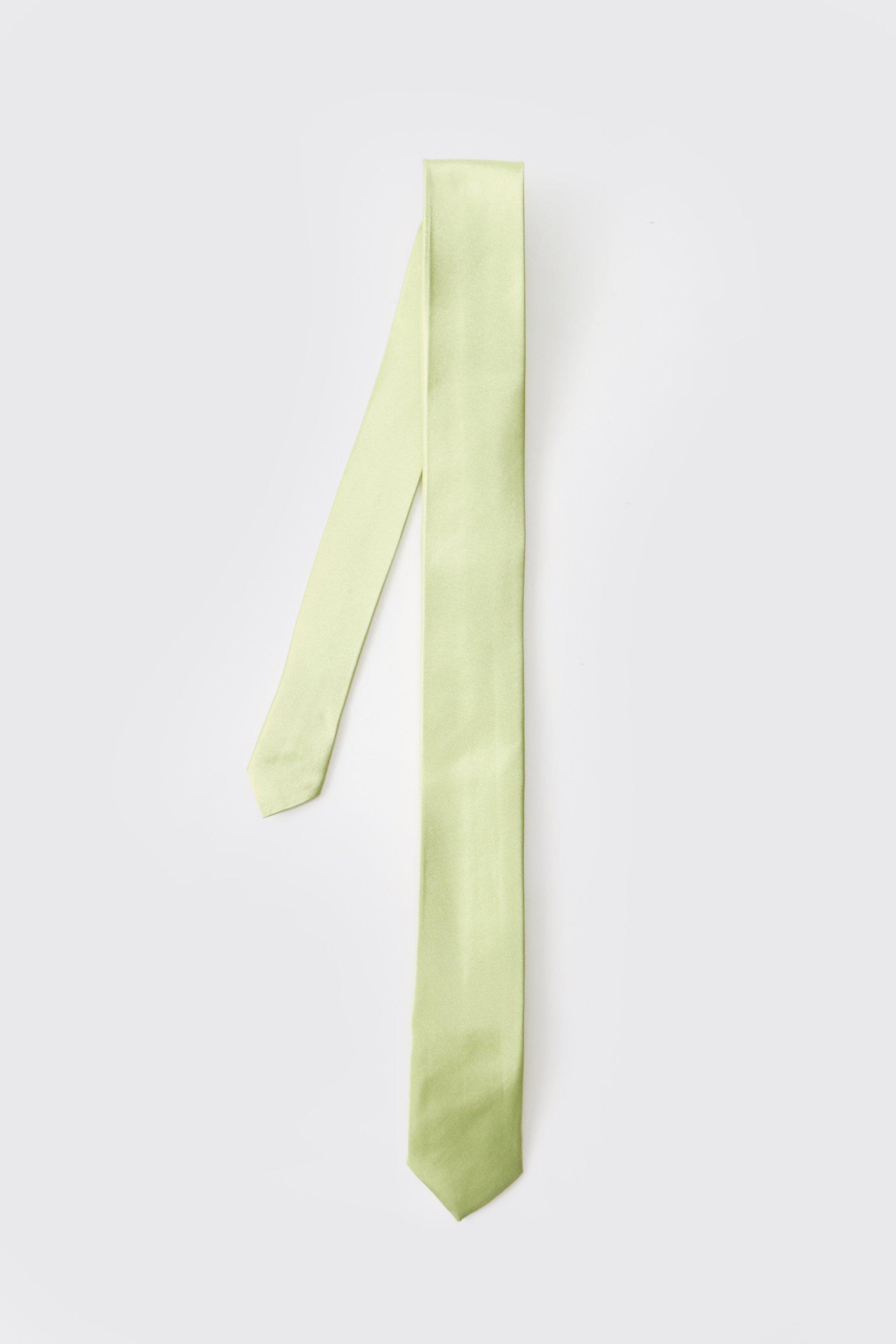 Mens Green Formal Slim Tie, Green