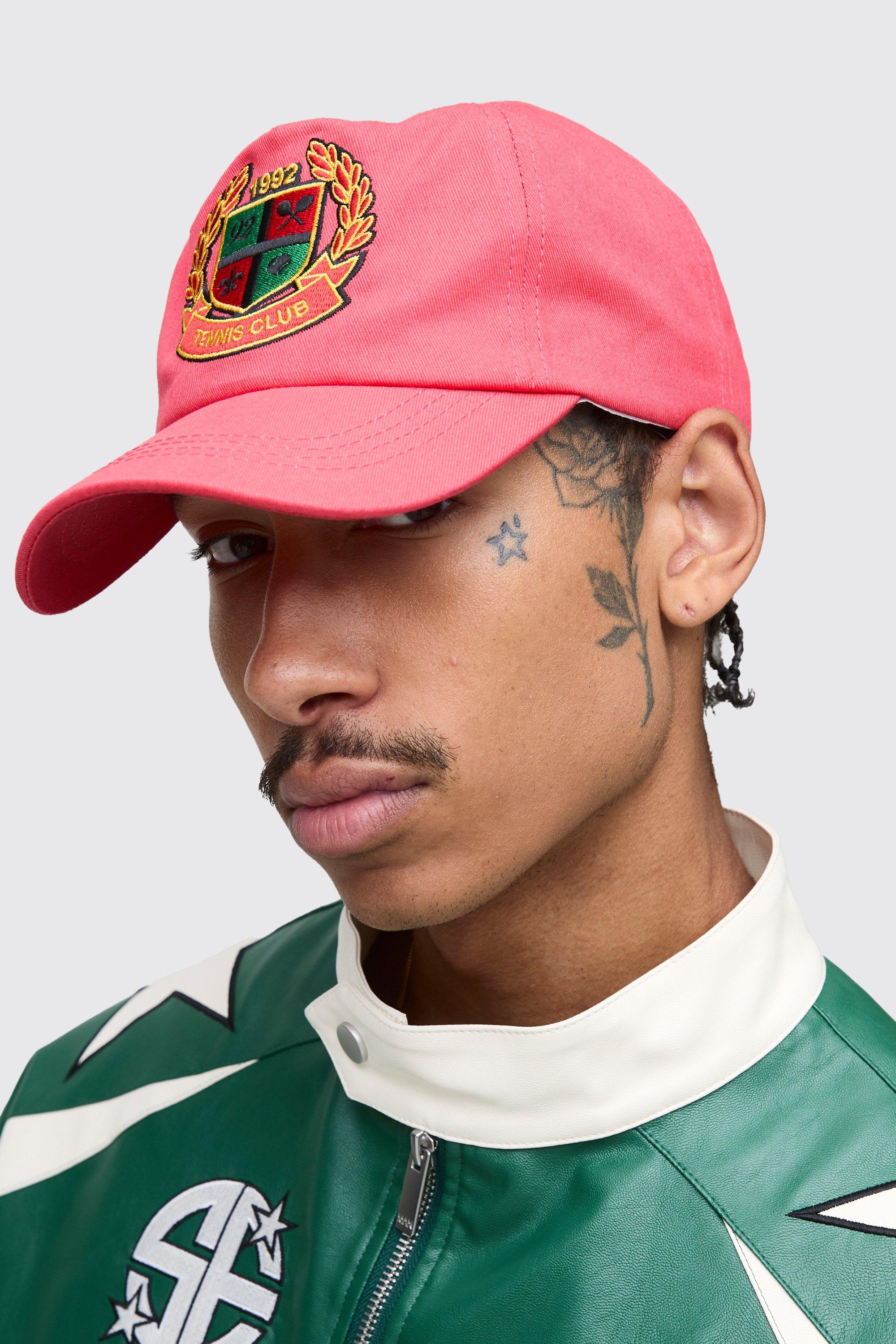 Image of Cappello da baseball con ricamo stile Varsity, Rosso