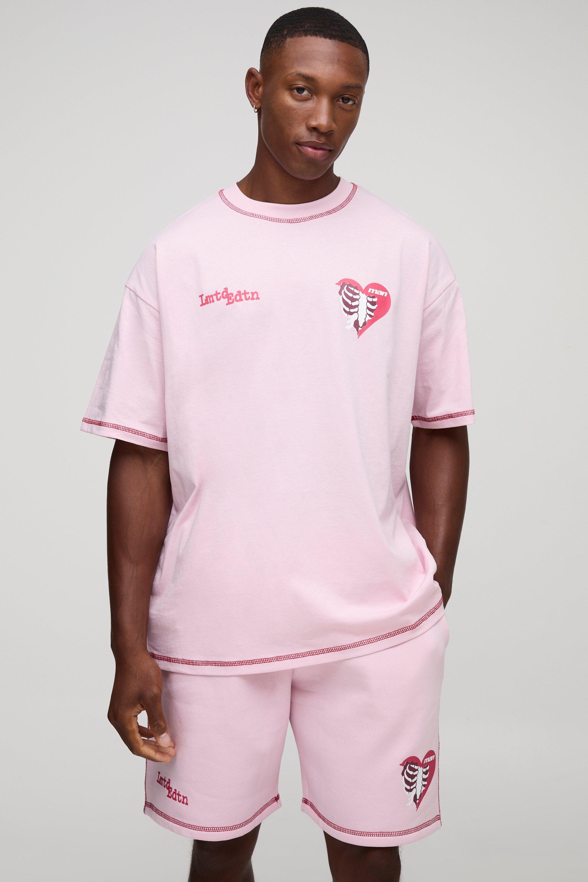 Men's Pink Oversized T Shirts | boohooMAN USA