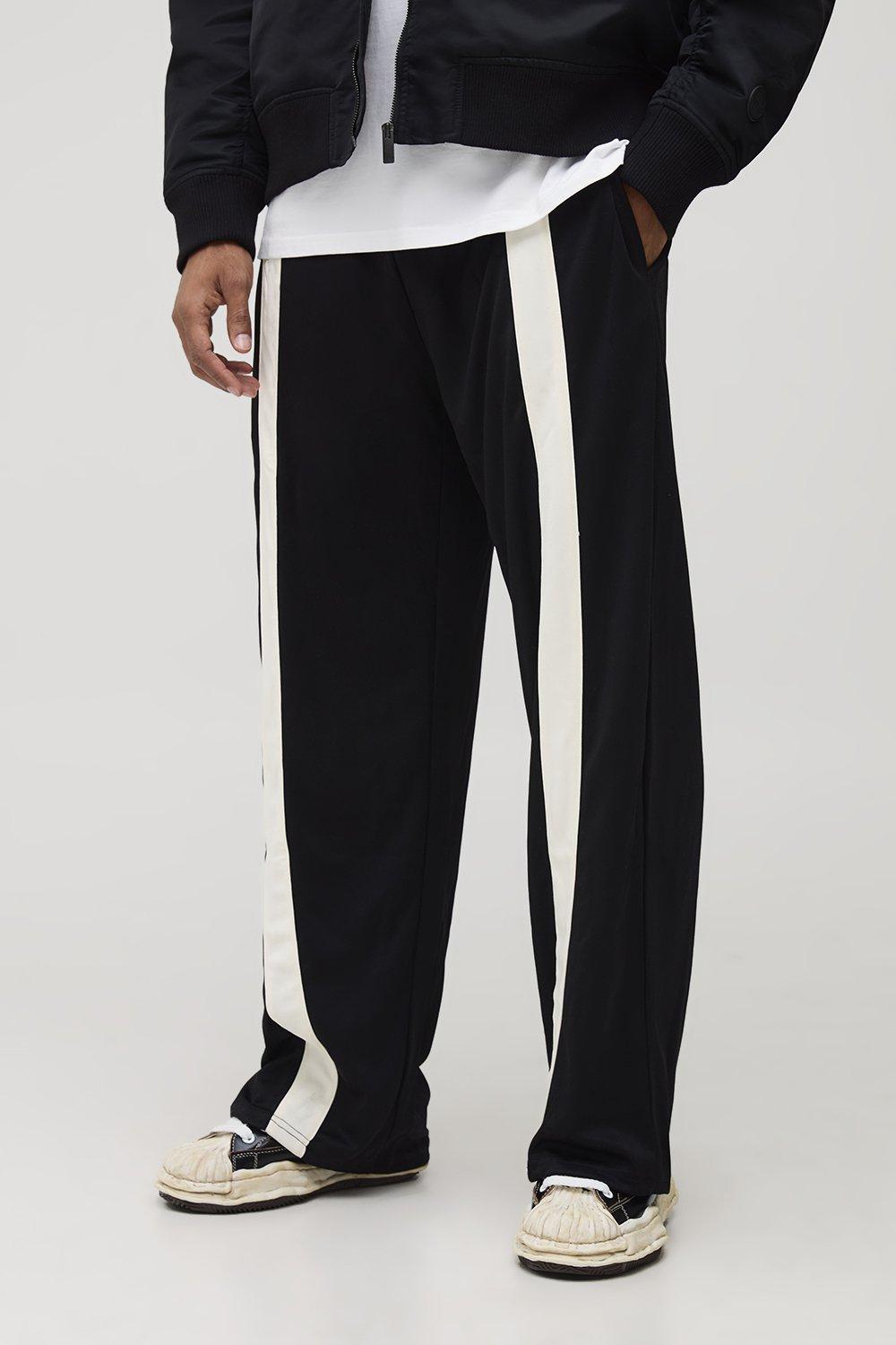 Elasticated Wide Leg Tricot Panel Trousers