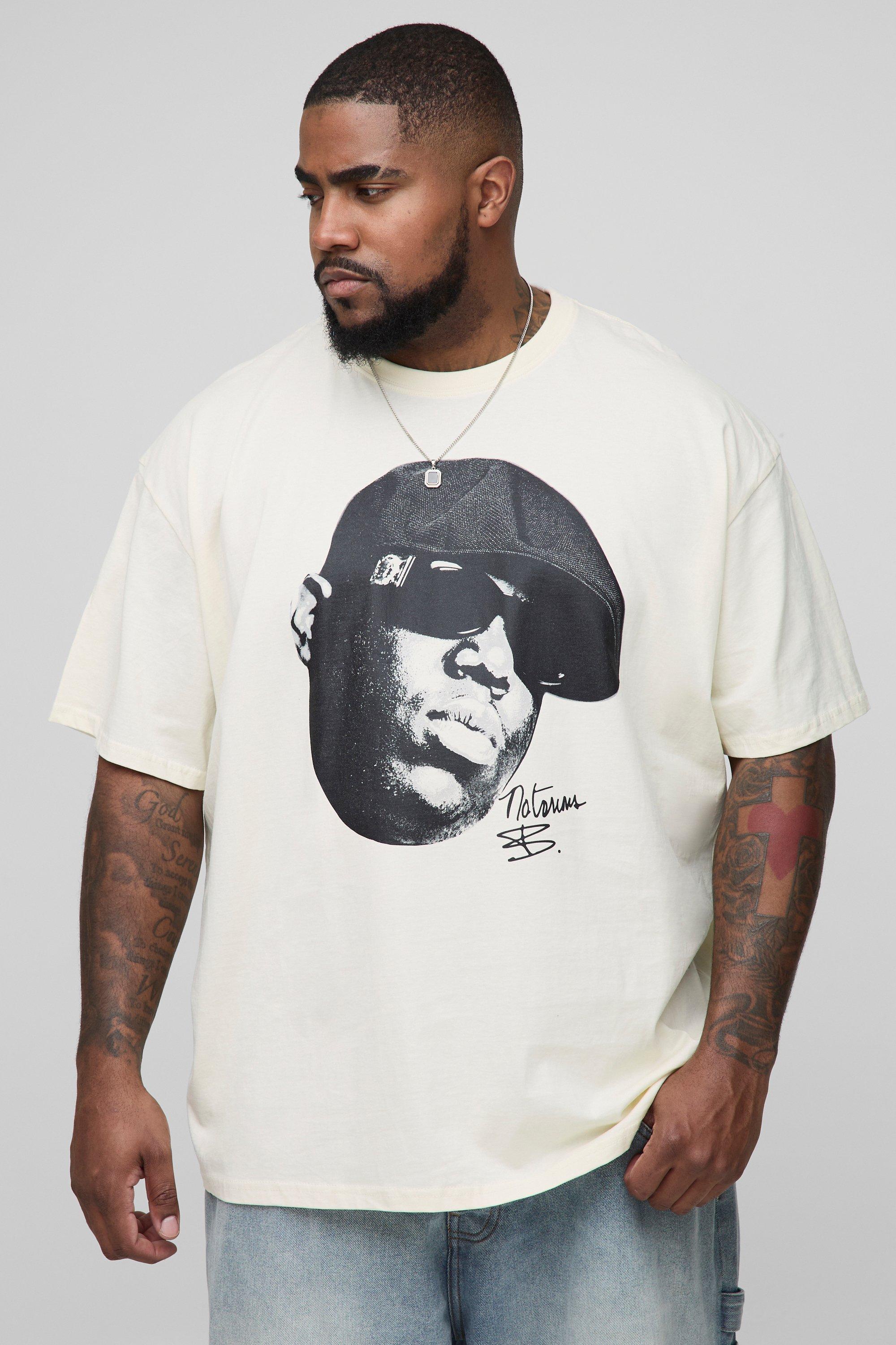 Imagen Camiseta Plus Oversize Con Estampado De Notorious Big, Cream