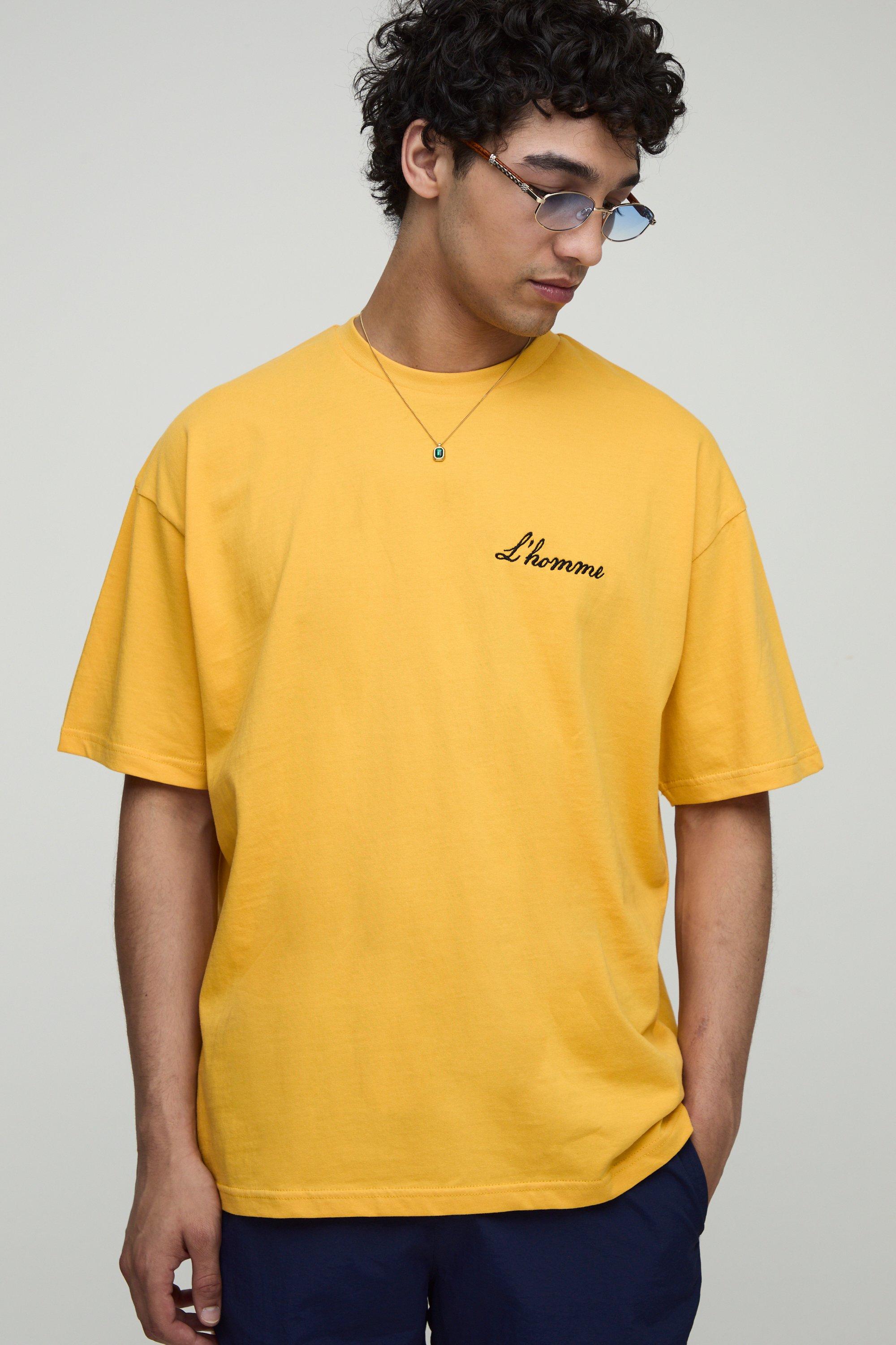 Image of Oversized L'Homme T-Shirt, Giallo