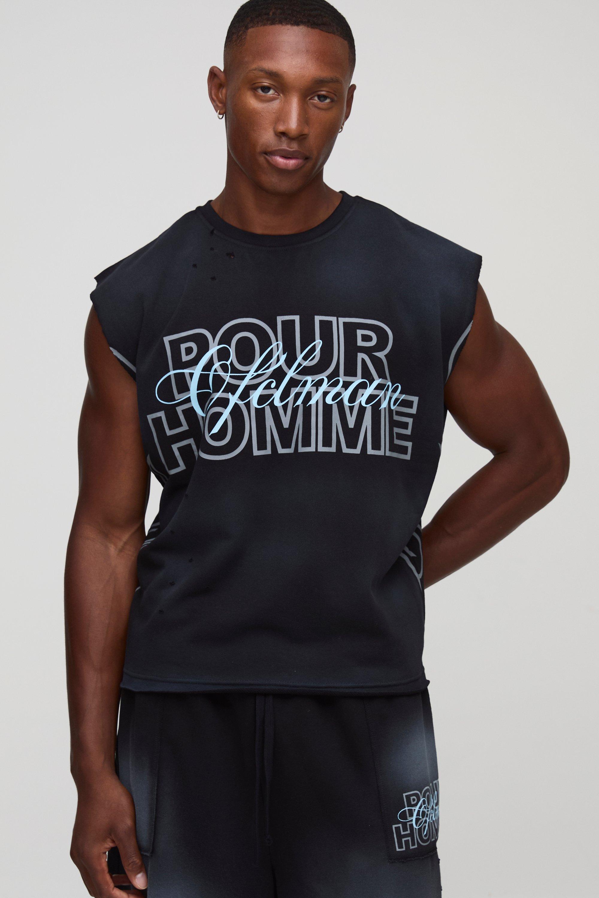 Oversized Shrunken Boxy Graphic Washed Distressed Tank