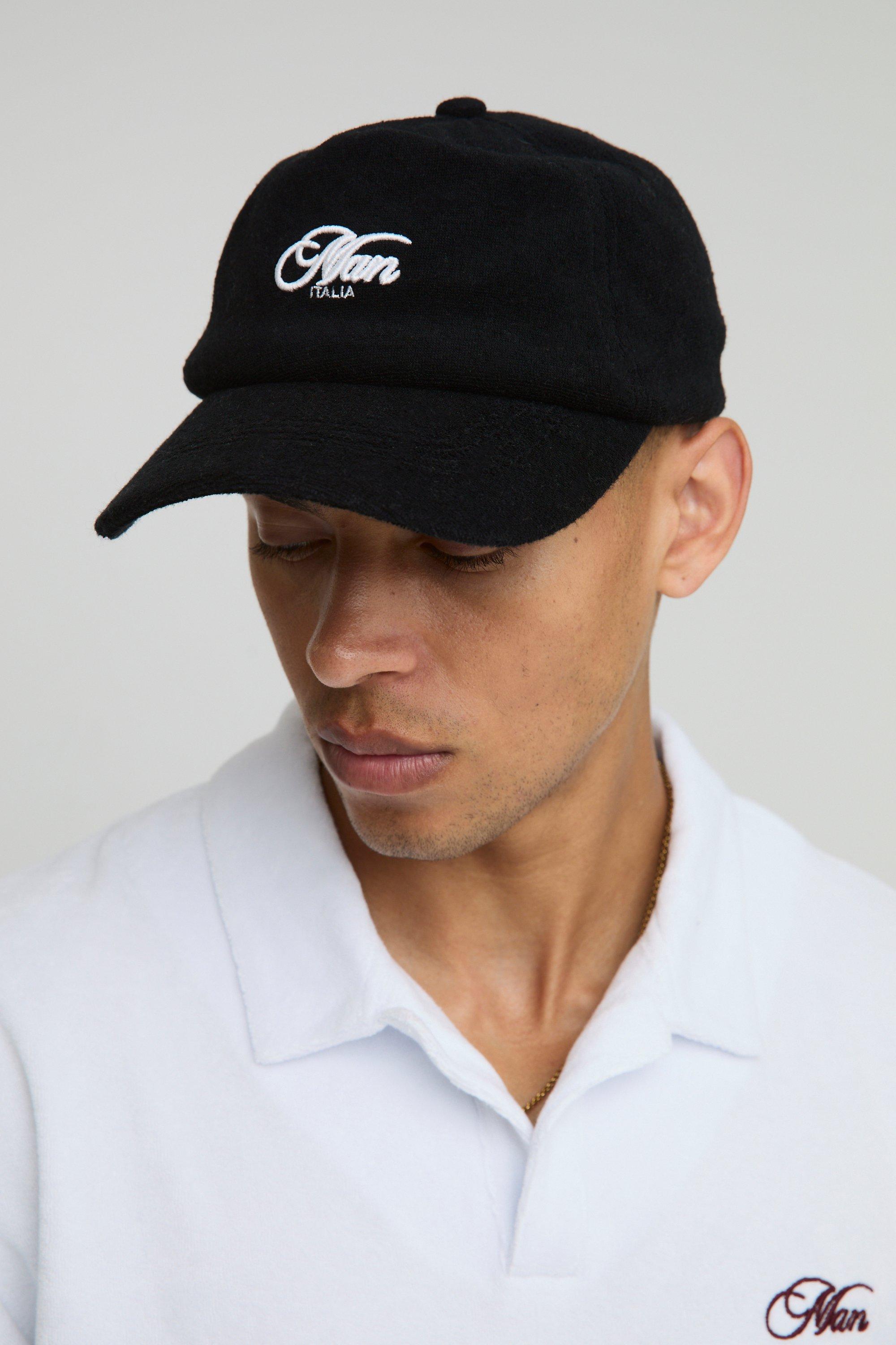 Boohoo Man Badstoffen Geborduurde Pet, Black