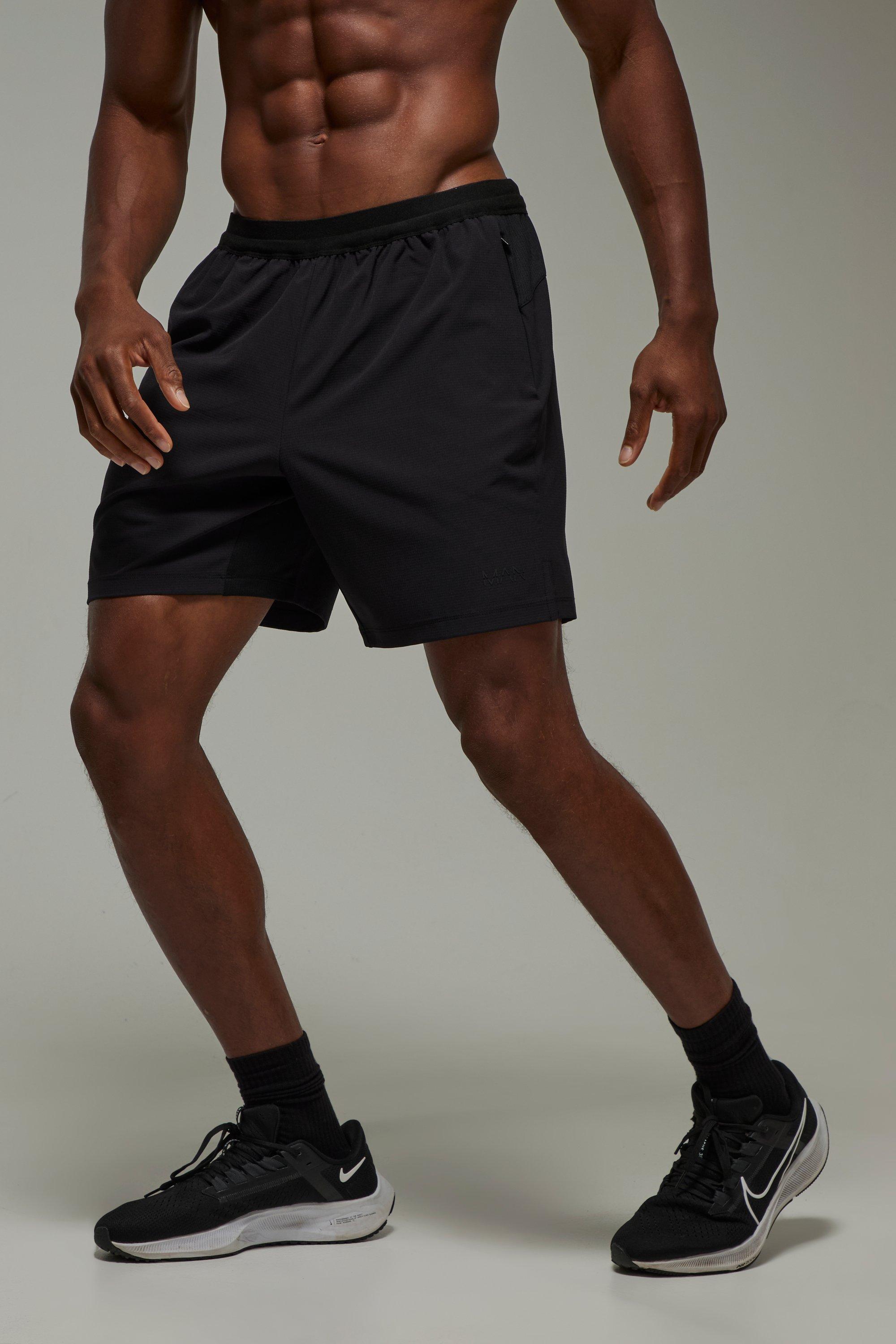 Mens Black Man Active Ripstop 5inch Short, Black