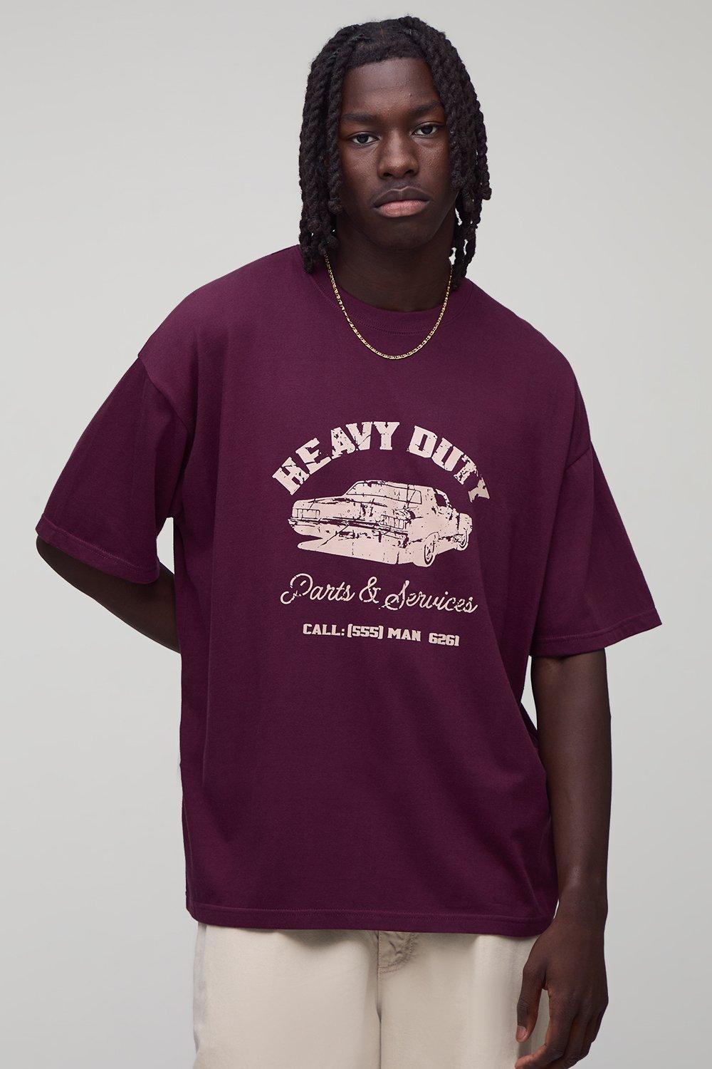 Image of Oversized Vintage Graphic T-Shirt, Rosso