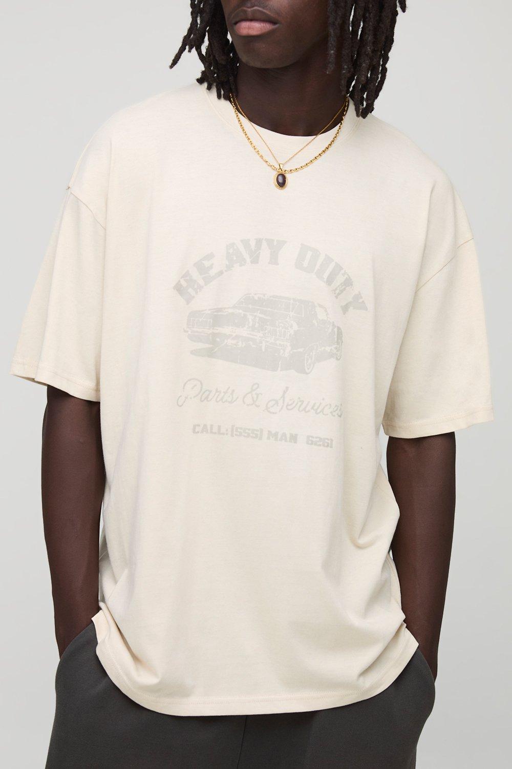 Image of Oversized Vintage Graphic T-Shirt, Bianco