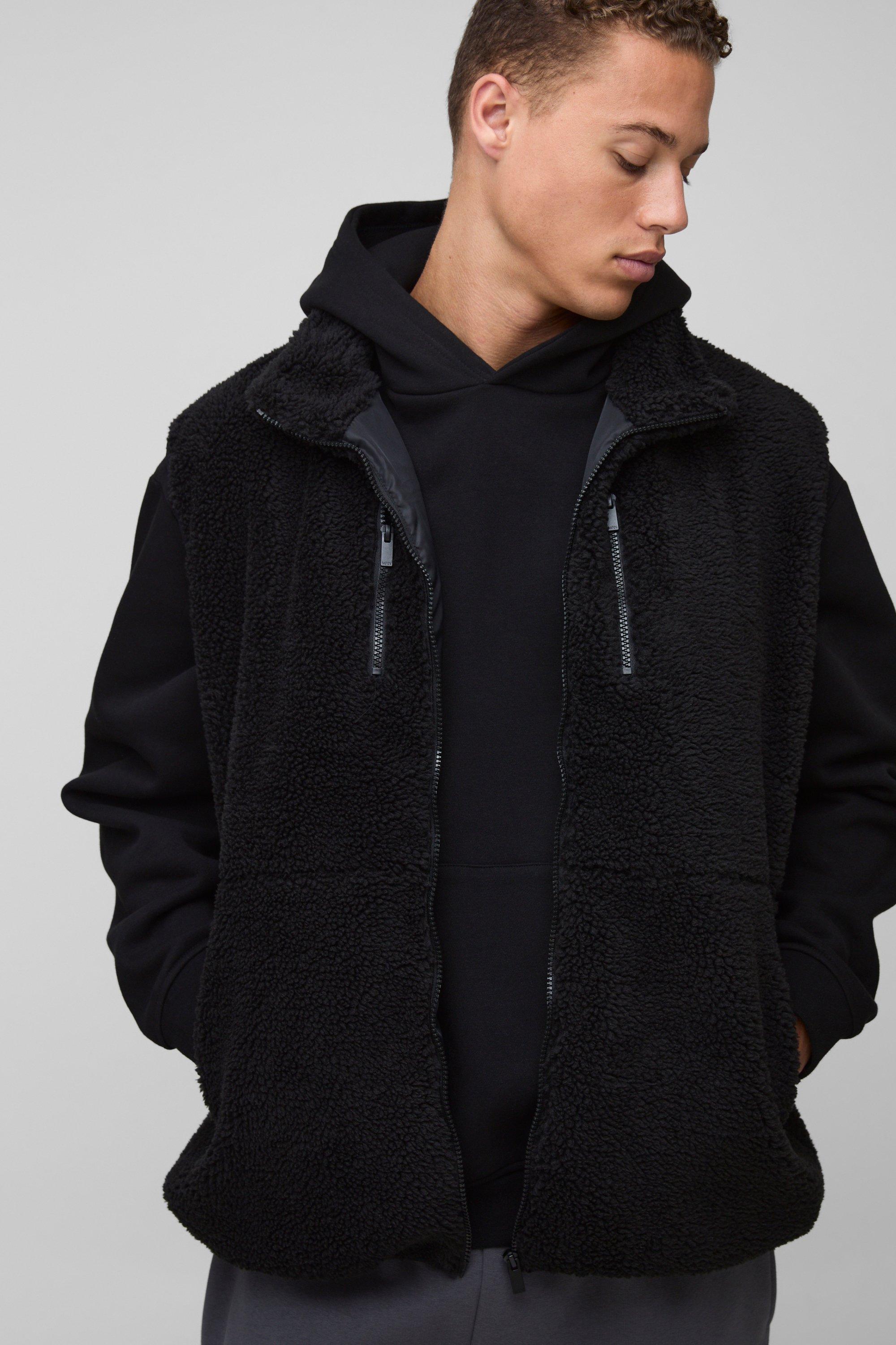 Technic Tall Borg Zip Through al Gilet, Black