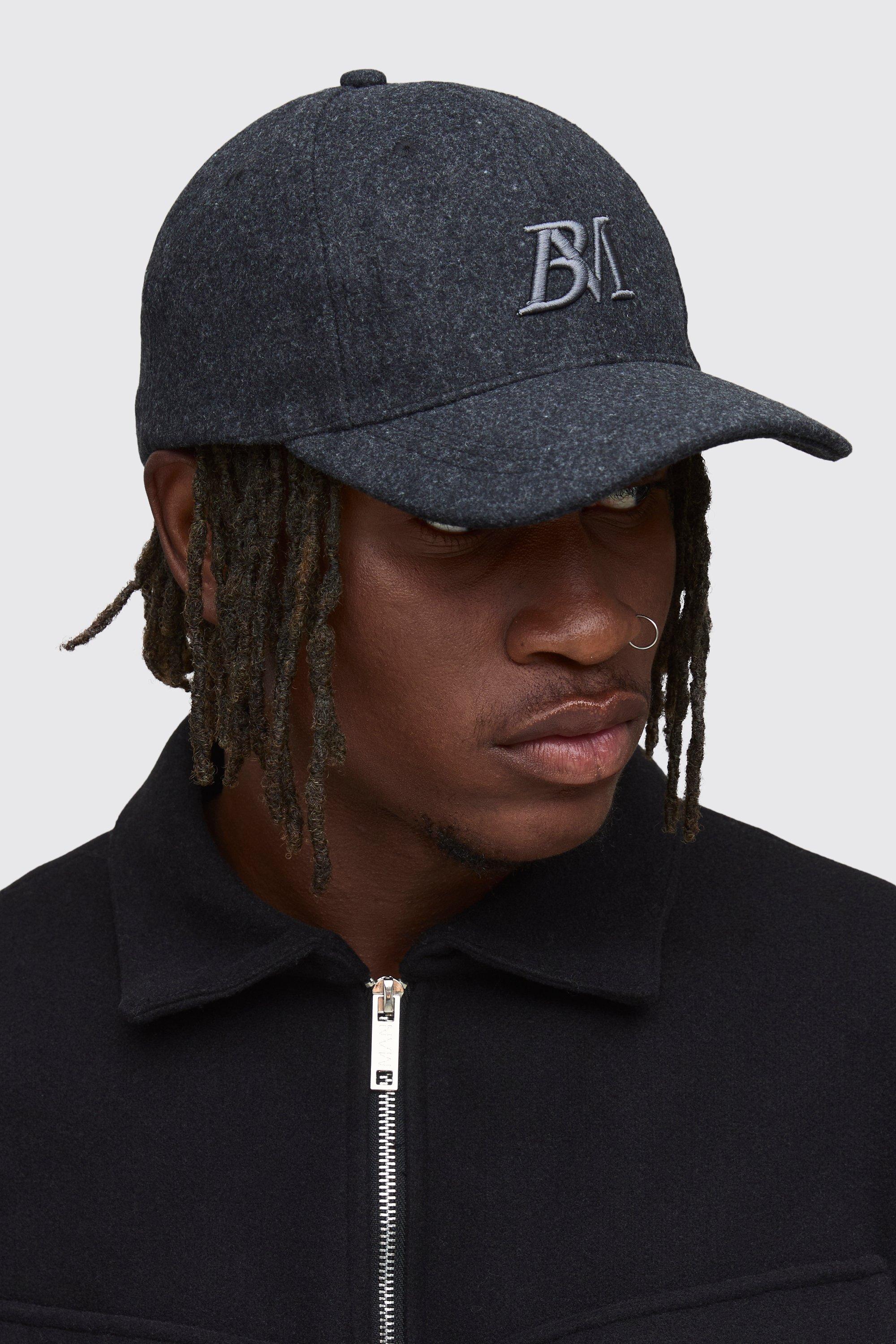 Mens Grey MAN Brushed Cap, Grey