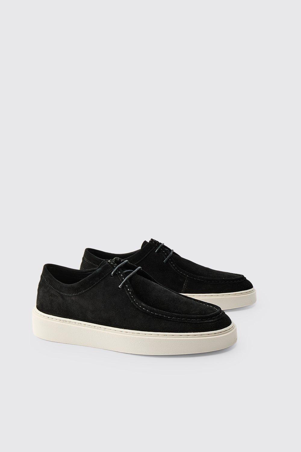 Mens Black Leather Loafer Shoe, Black