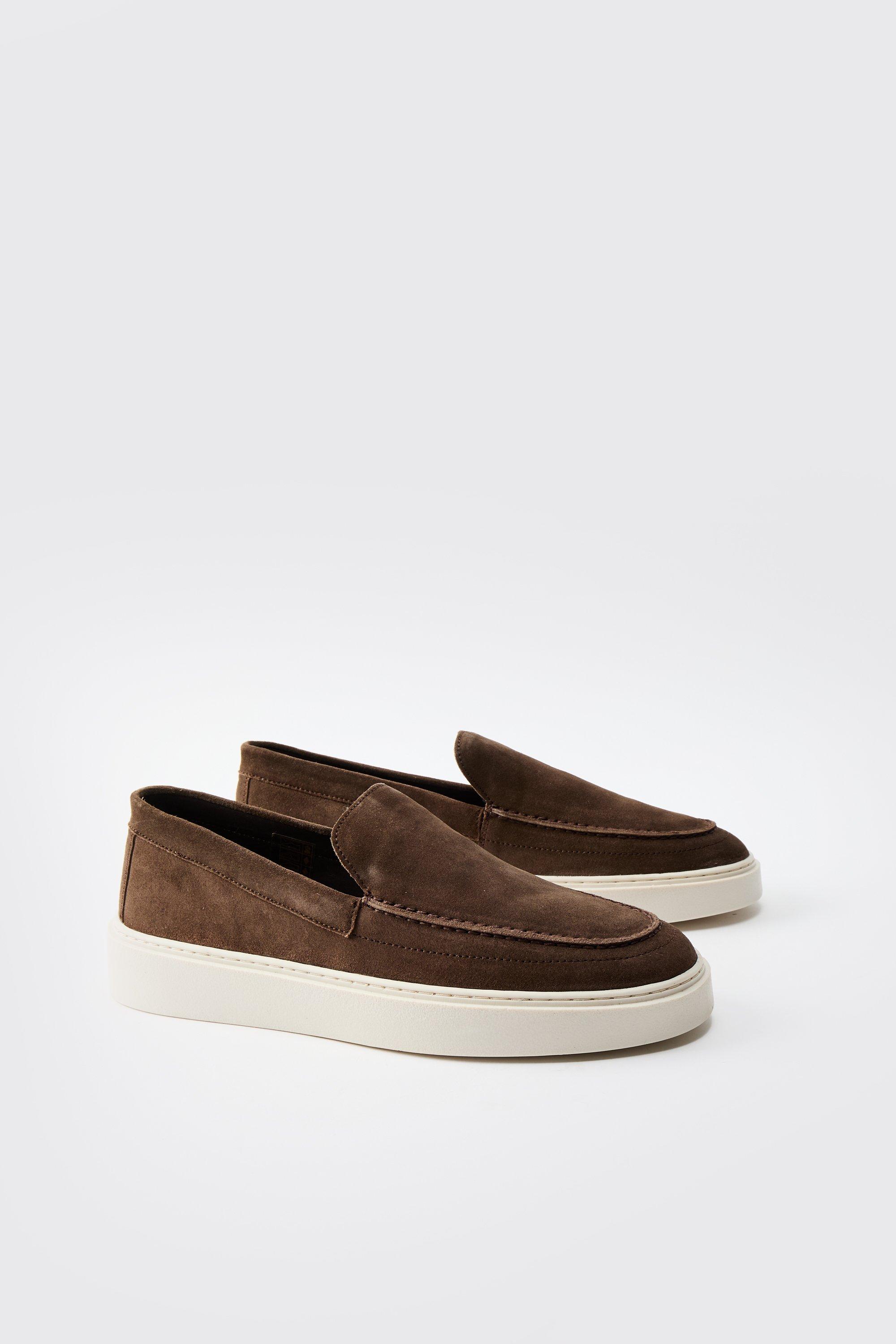 Boohoo Leather Loafer, Brown