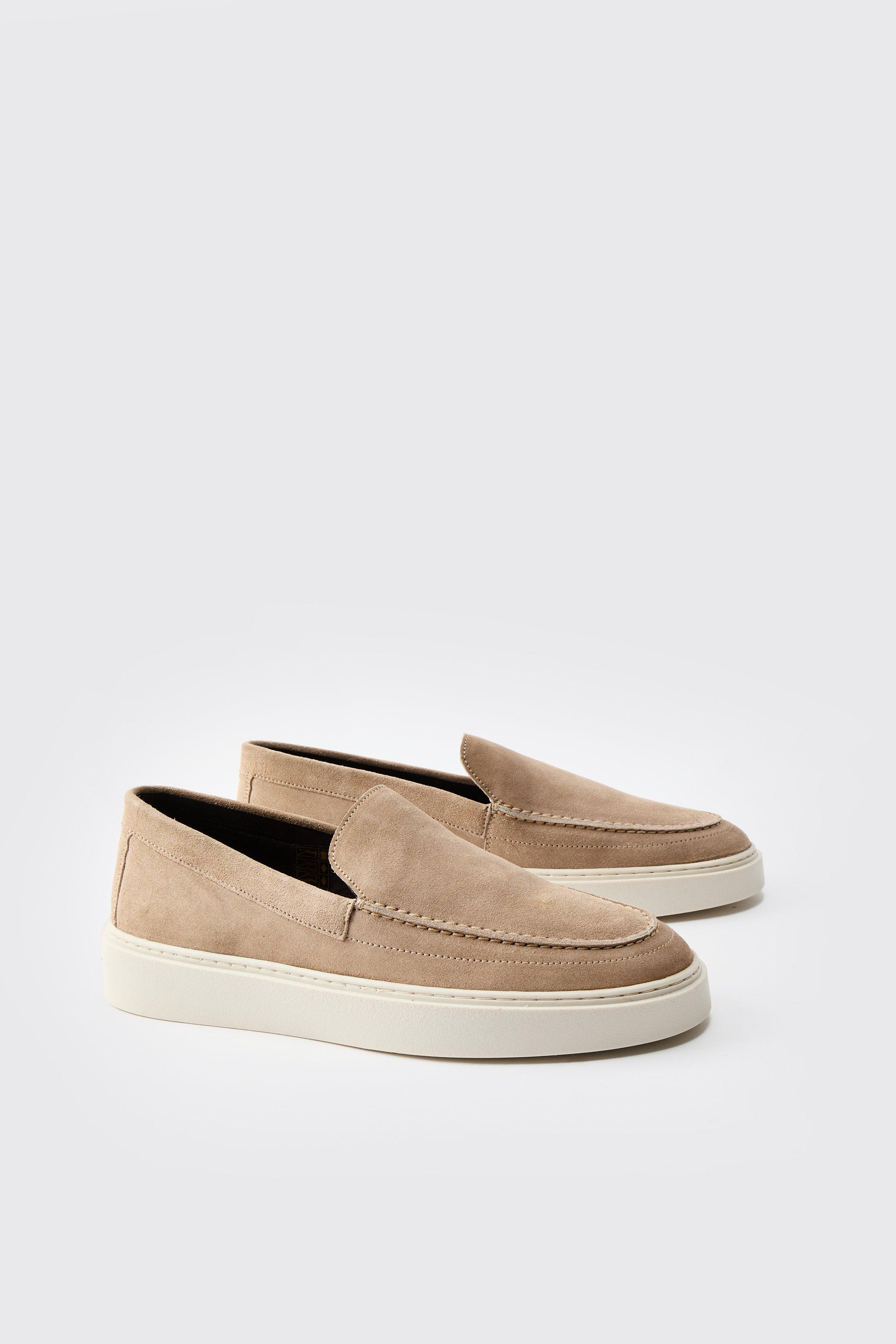 Boohoo Leather Loafer, Ecru