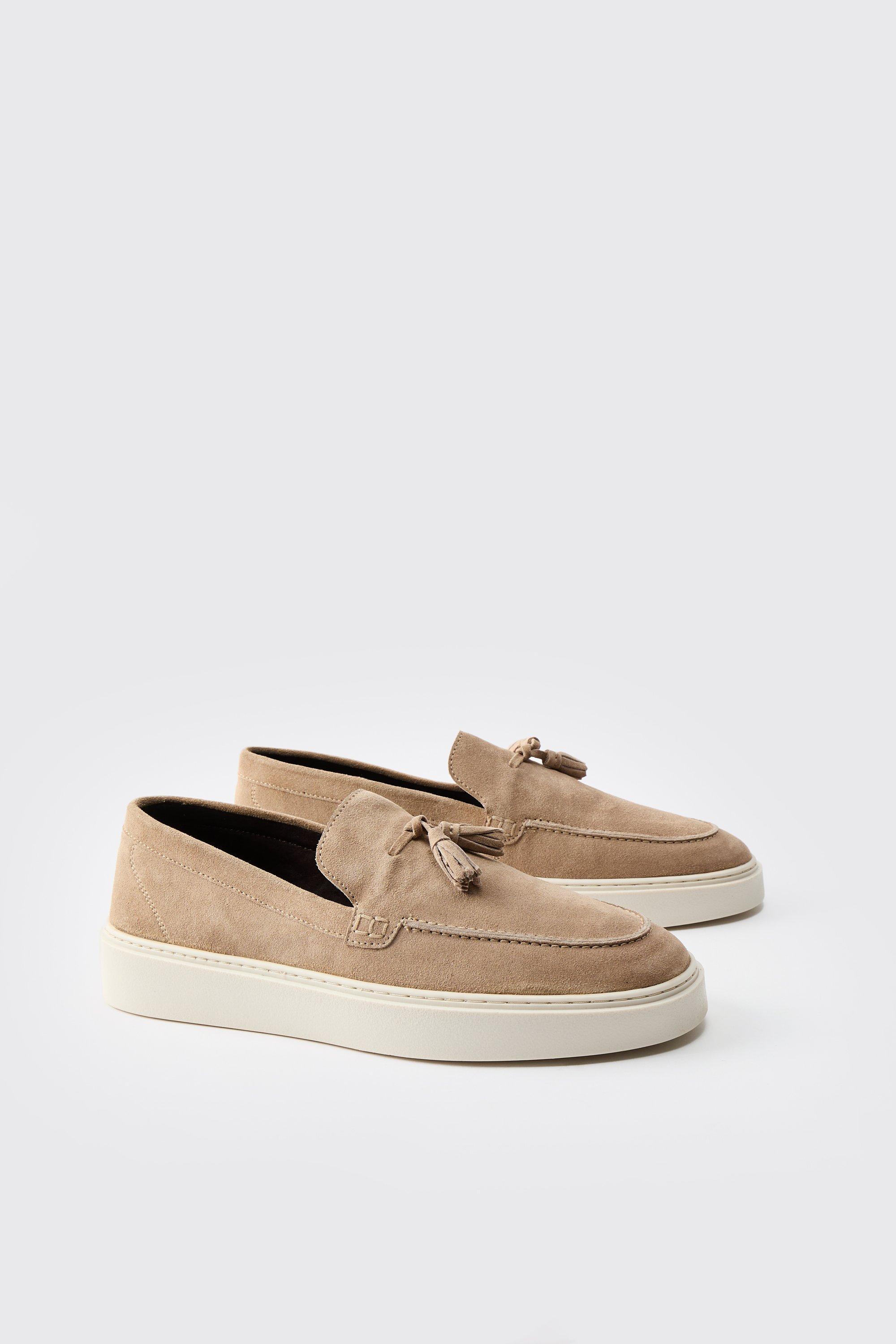 Boohoo Leather Loafer With Tassel, Ecru