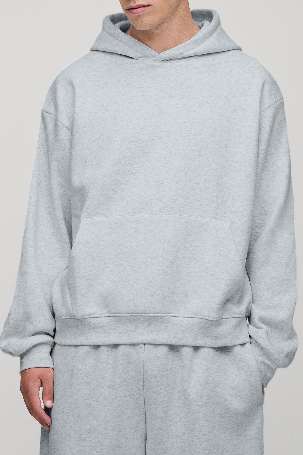 Image of Basic Oversized Boxy Hoodie, Grigio
