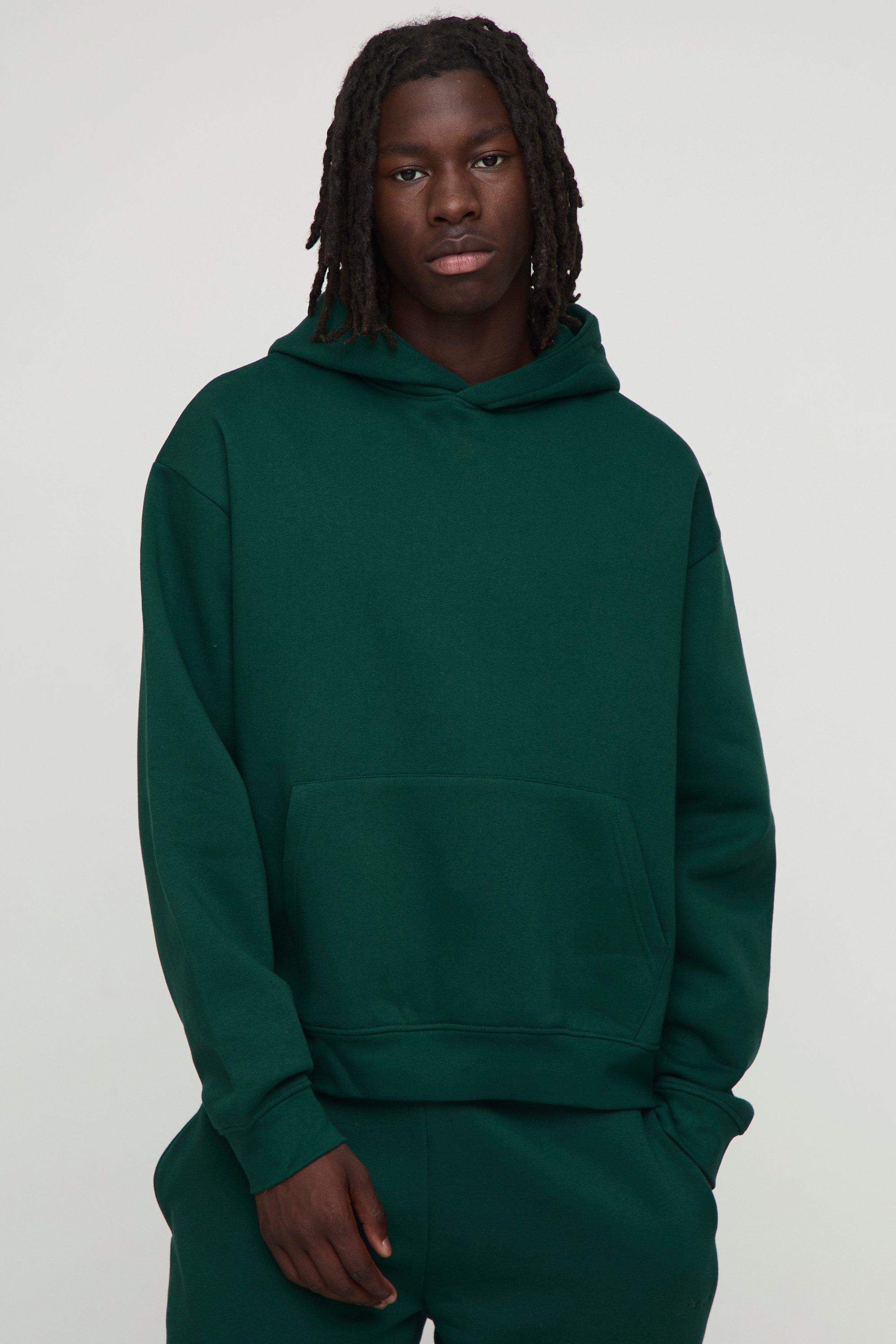 Image of Basic Oversized Boxy Hoodie, Verde