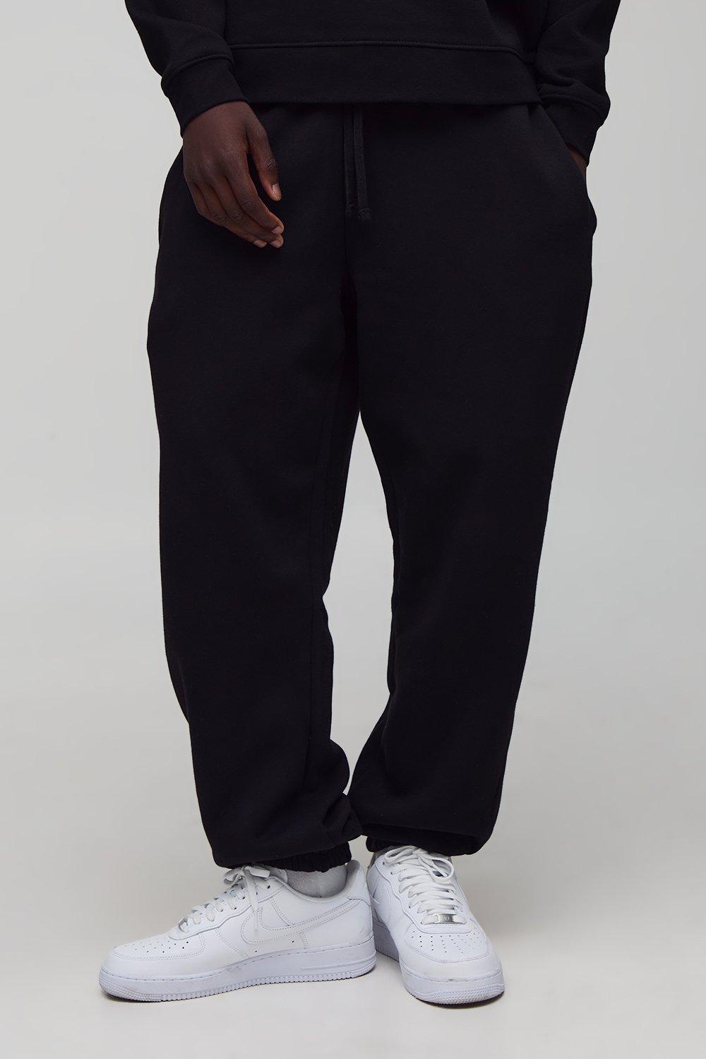 Mens Black Basic Oversized Jogger, Black