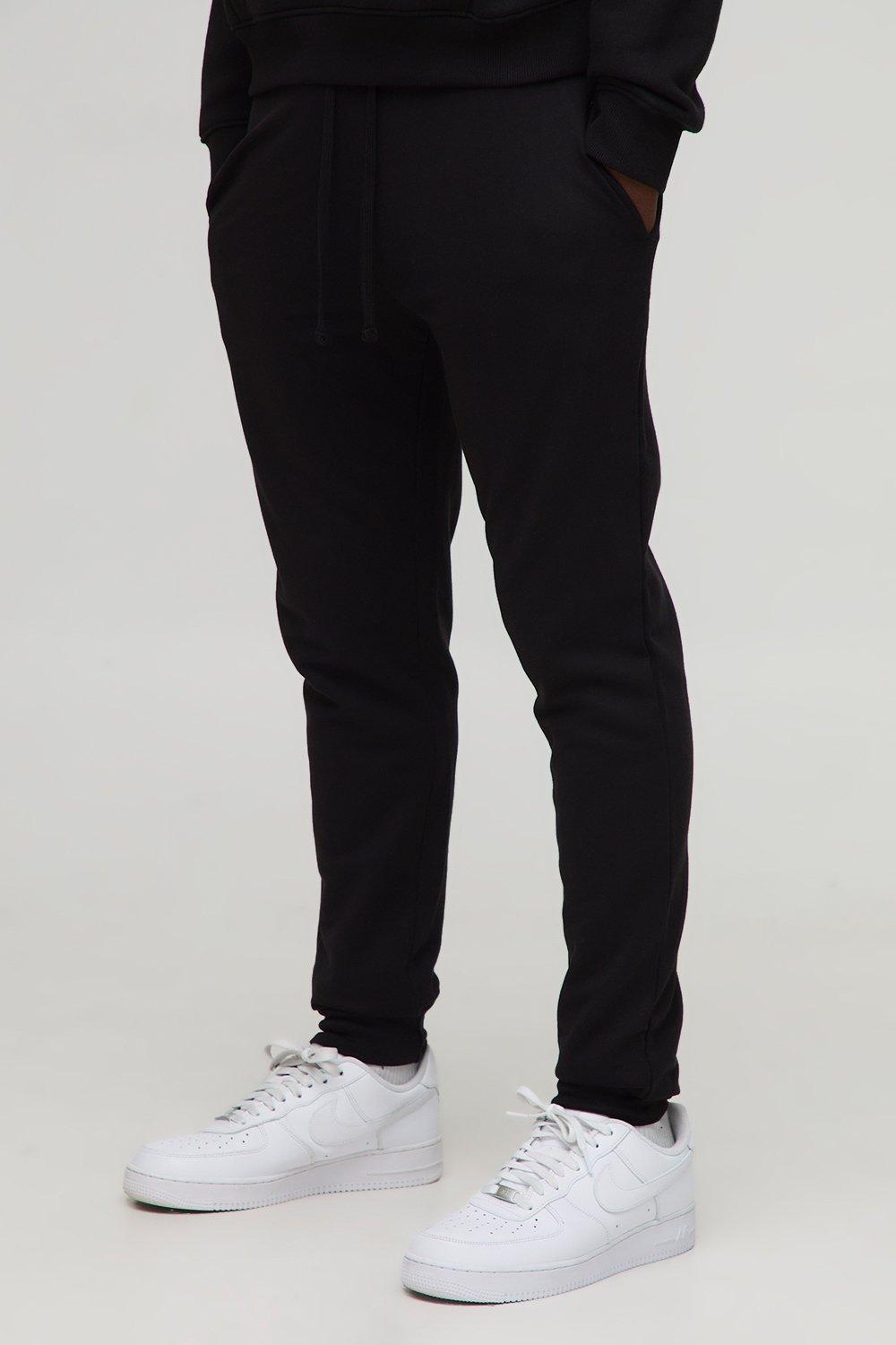 Mens Black Basic Super Skinny Fit Jogger, Black