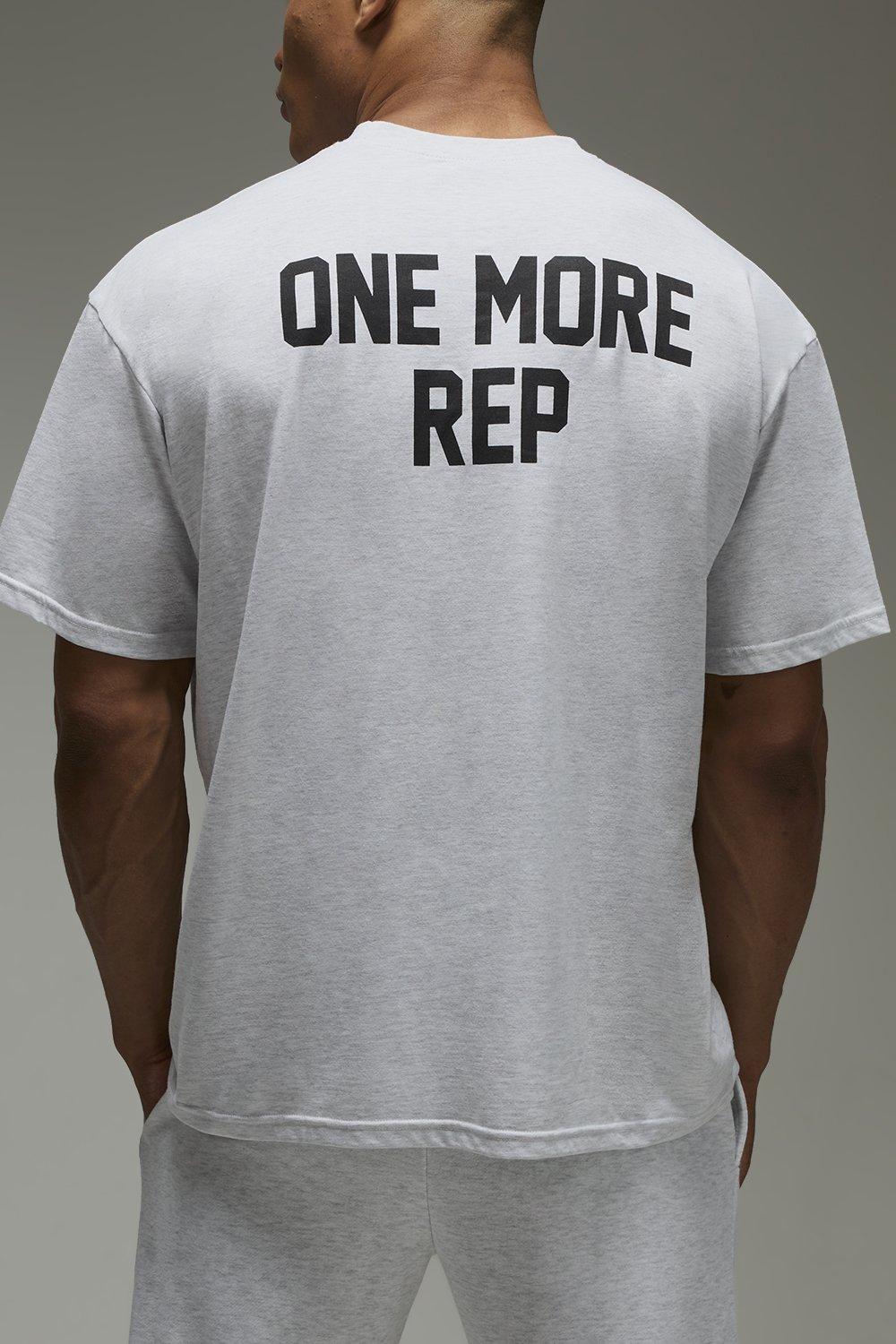 Image of One More Rep Oversized T-shirt, Grigio