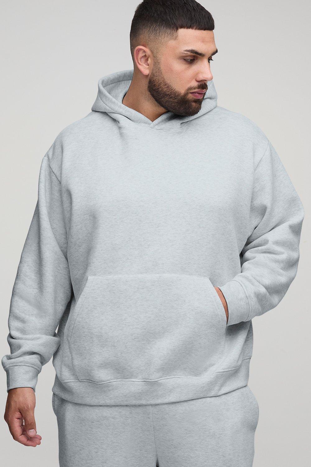 Image of Plus Basic Oversized Over the Head Hoodie, Grigio
