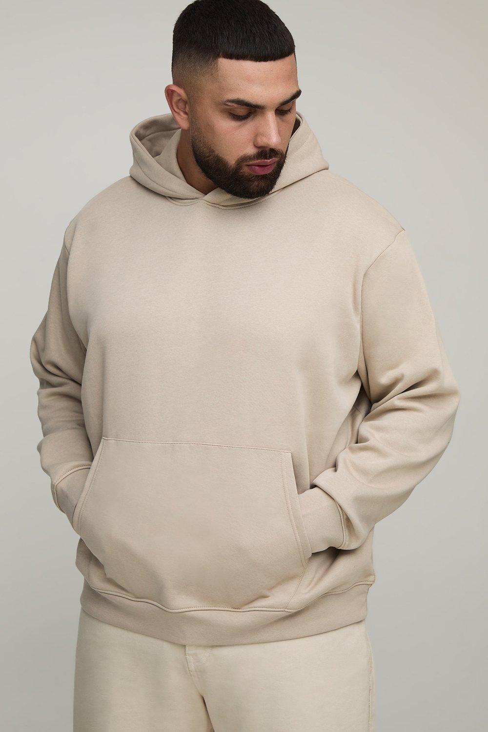 Image of Plus Basic Oversized Over the Head Hoodie, Beige