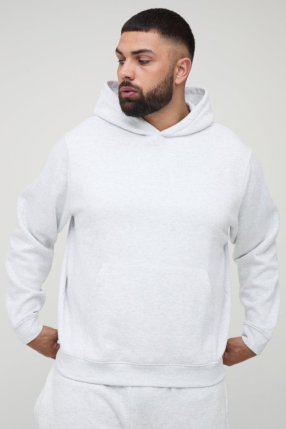 Image of Plus Basic BM Signature Regular Fit Over the Head Hoodie, Grigio